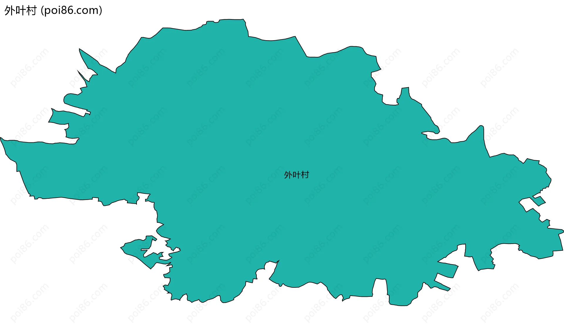 外叶村边界地图