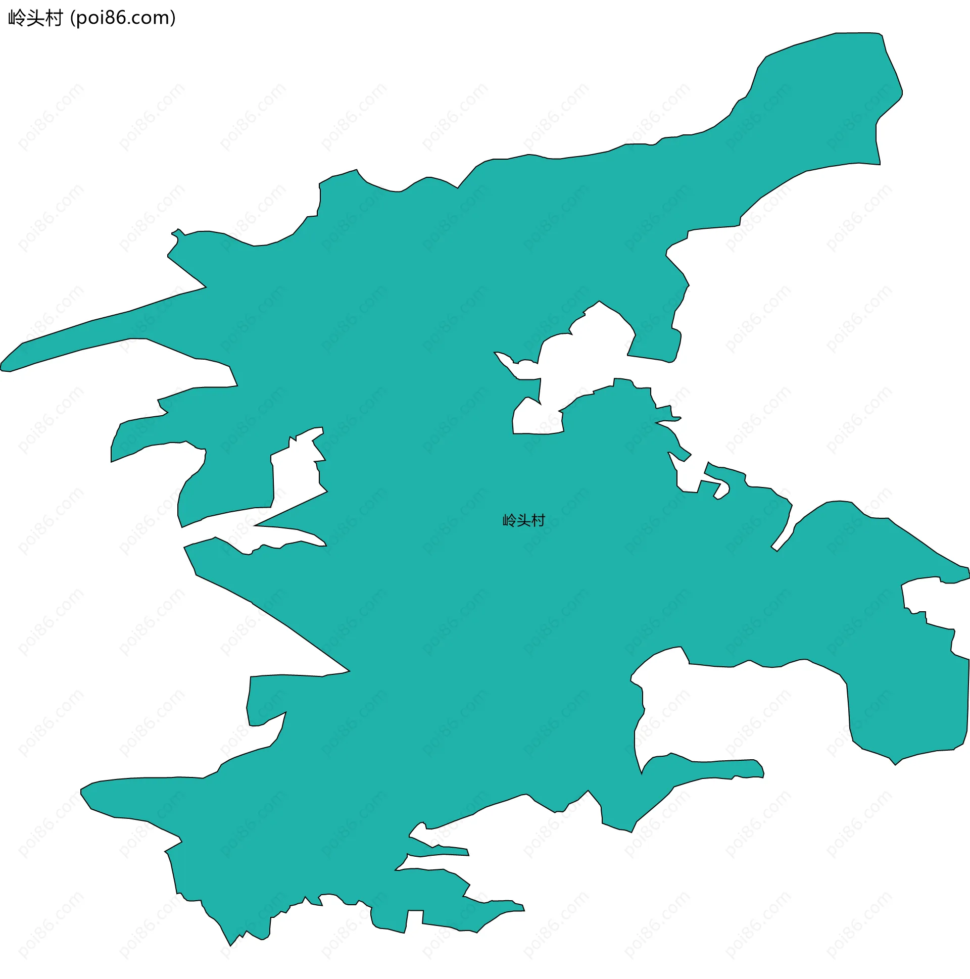 岭头村边界地图