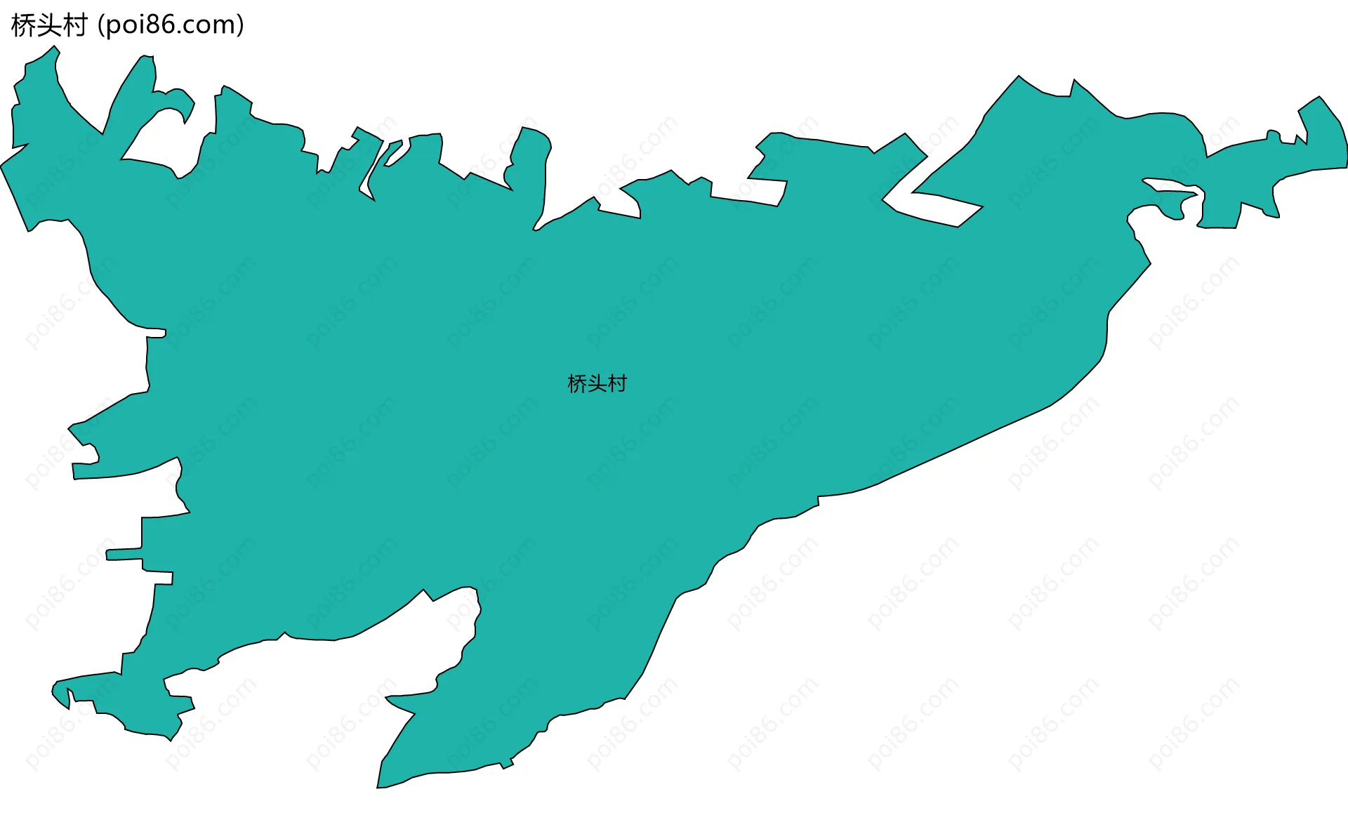 桥头村边界地图