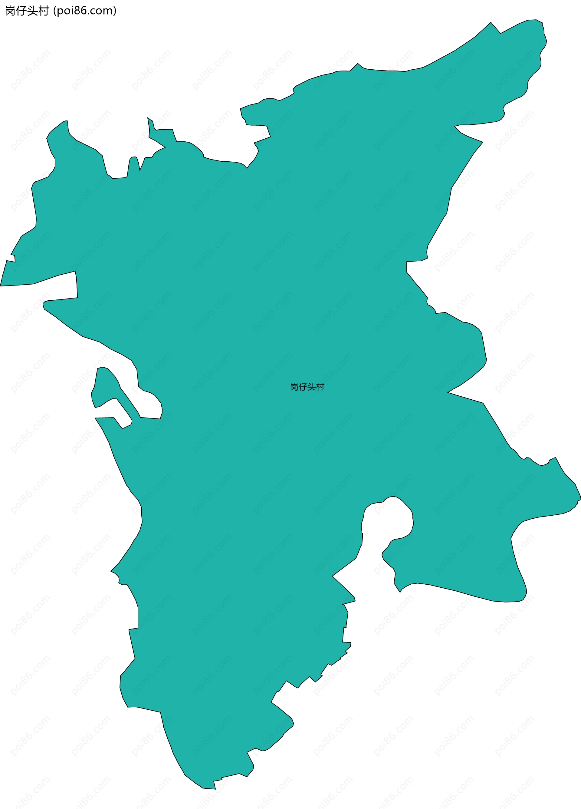 岗仔头村边界地图