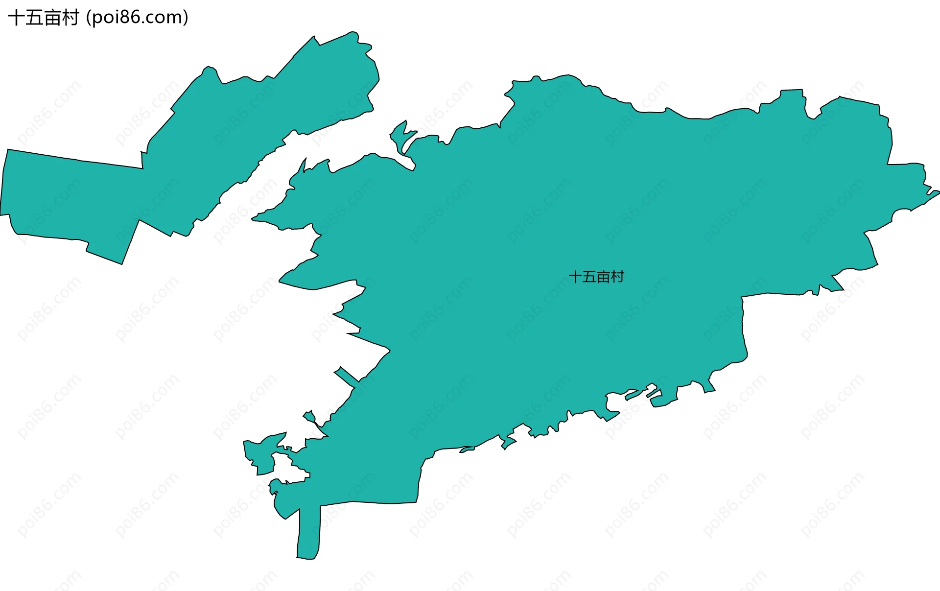 十五亩村边界地图