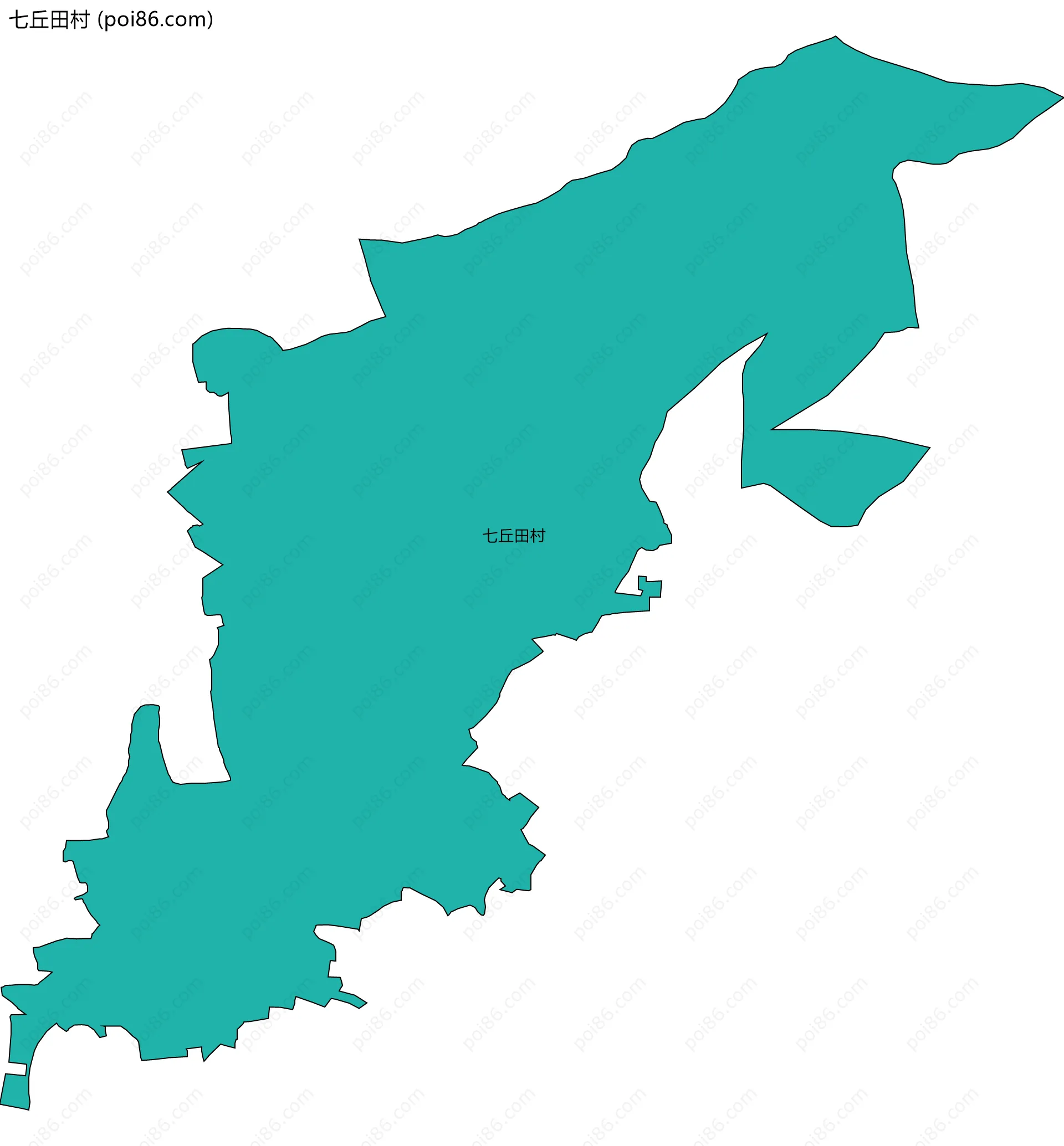 七丘田村边界地图