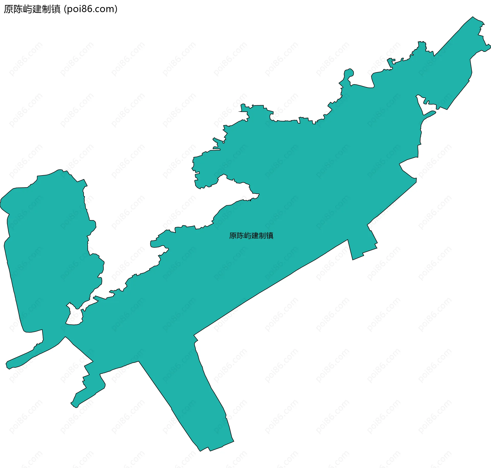 原陈屿建制镇边界地图