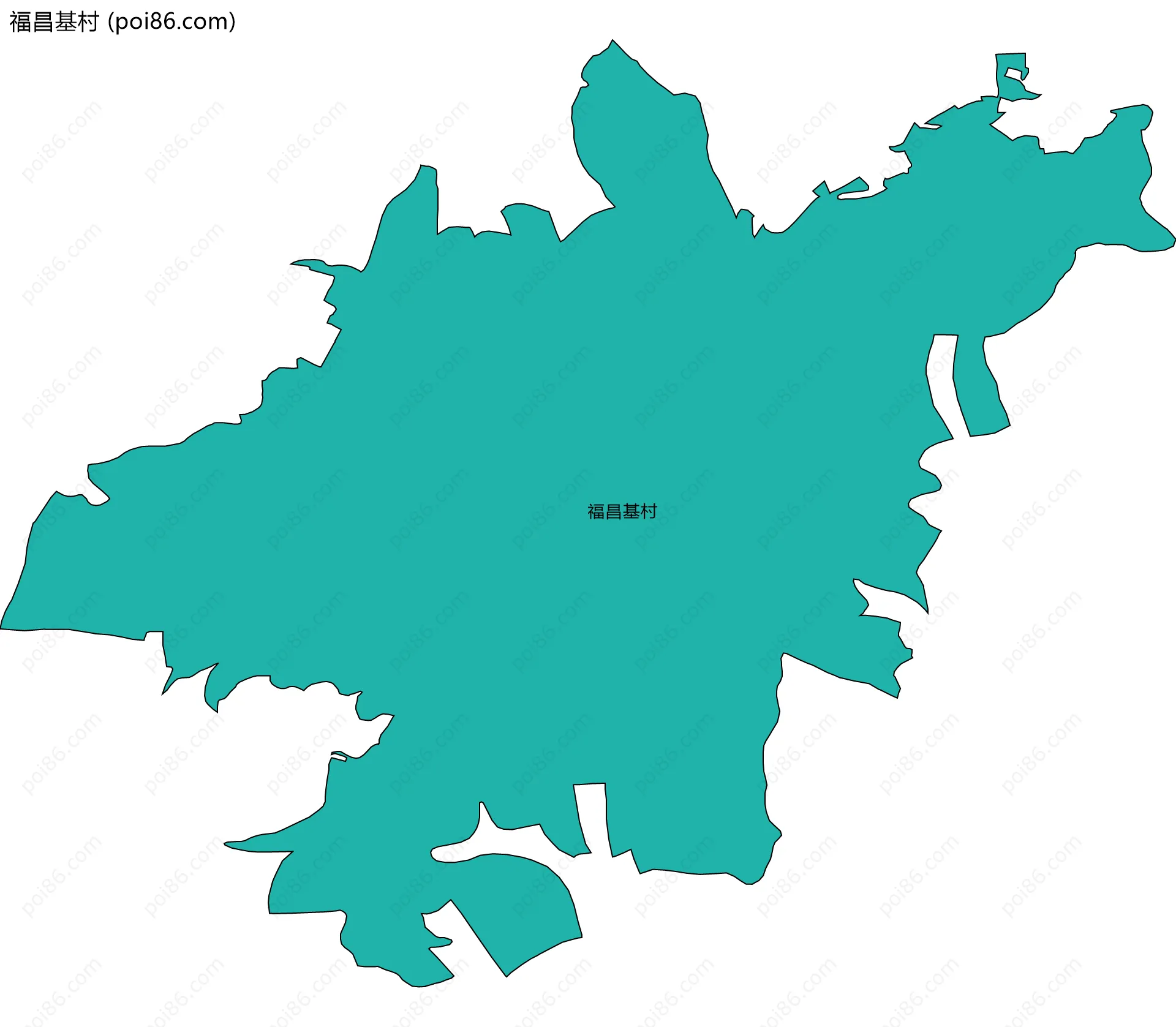 福昌基村边界地图