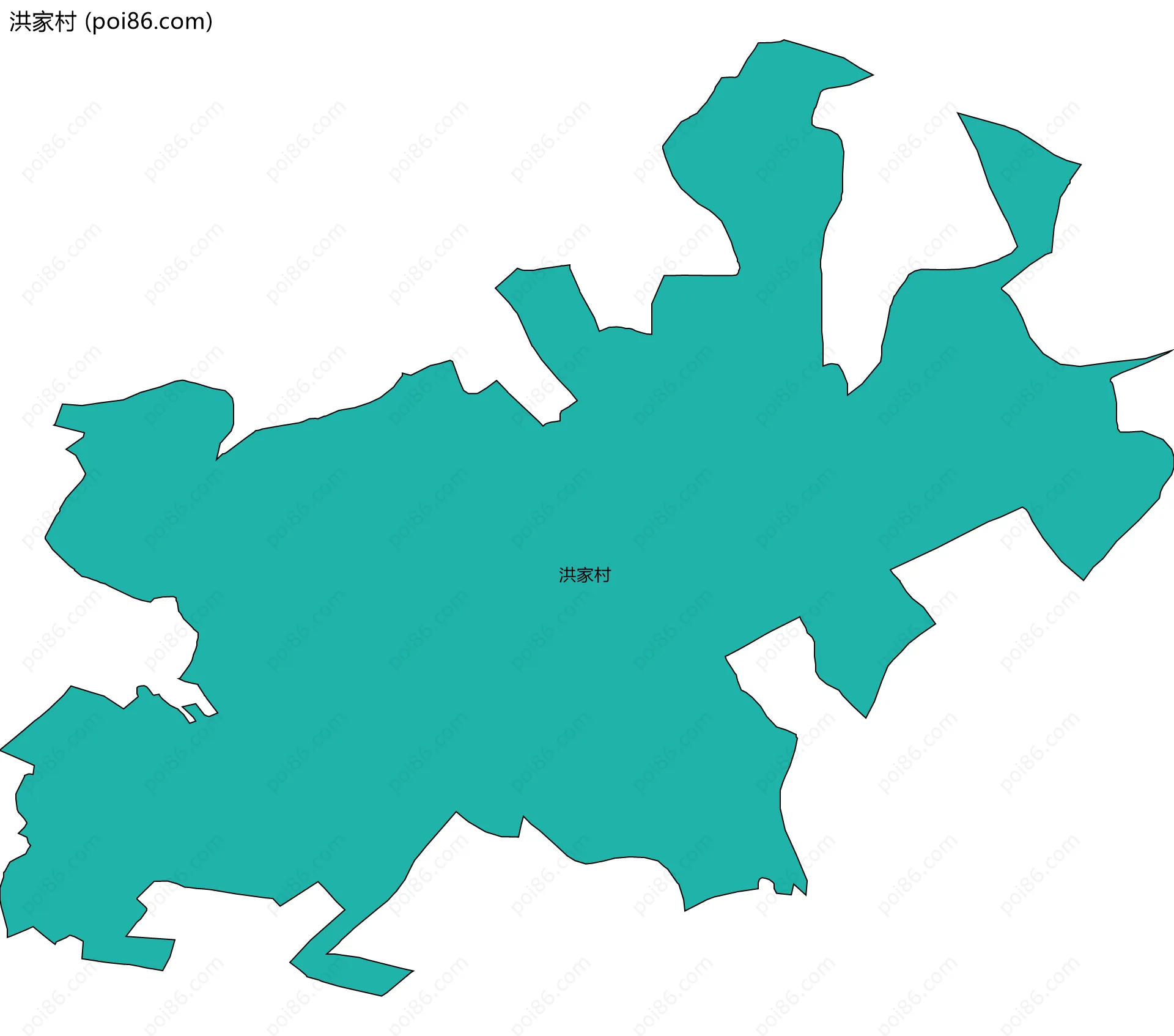 洪家村边界地图