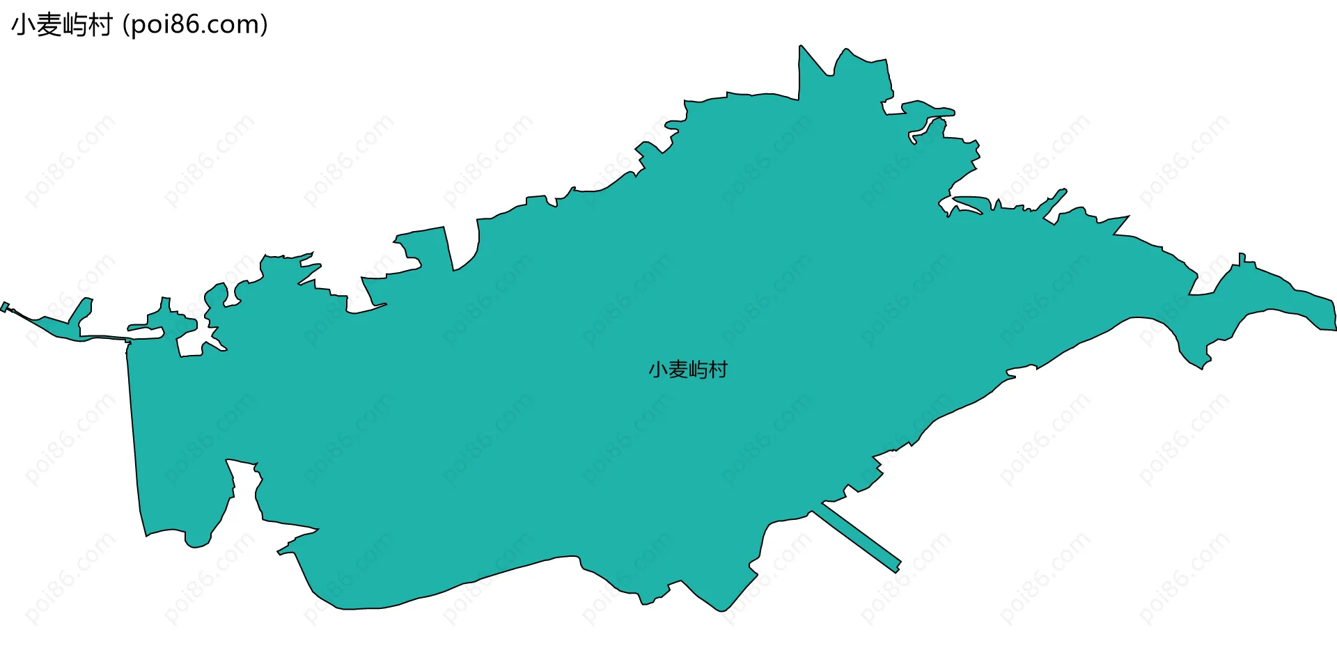 小麦屿村边界地图