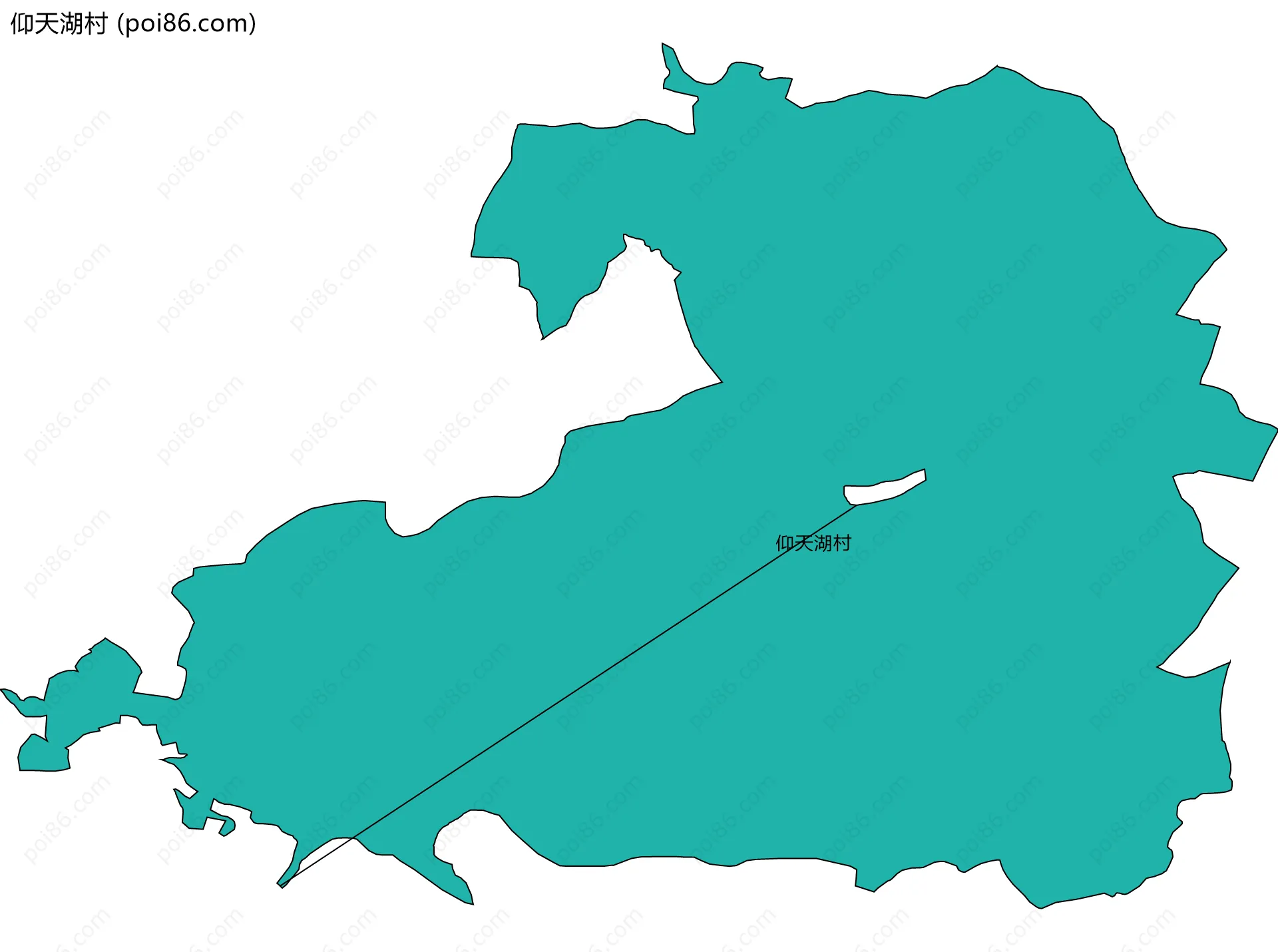 仰天湖村边界地图