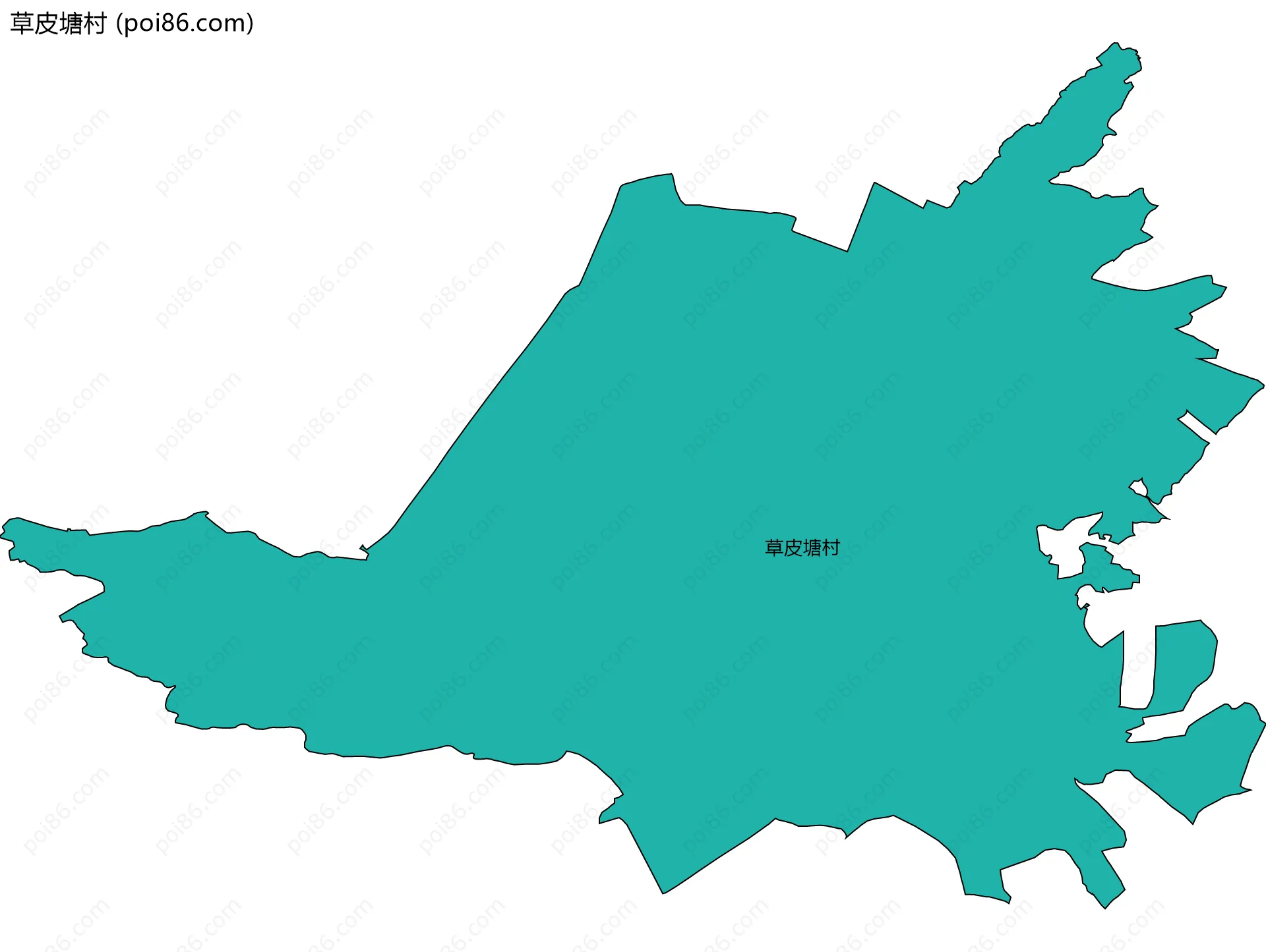 草皮塘村边界地图