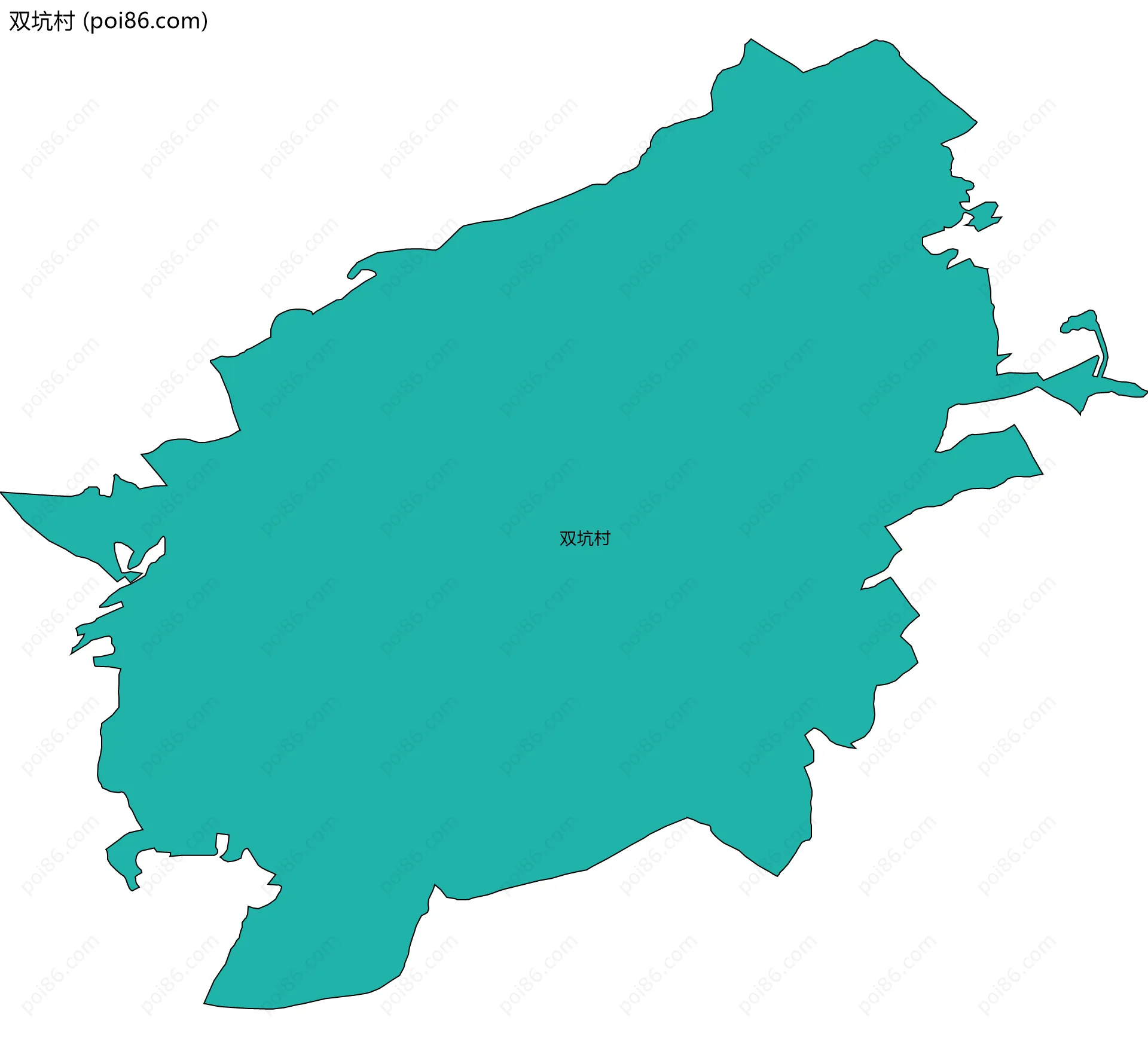 双坑村边界地图