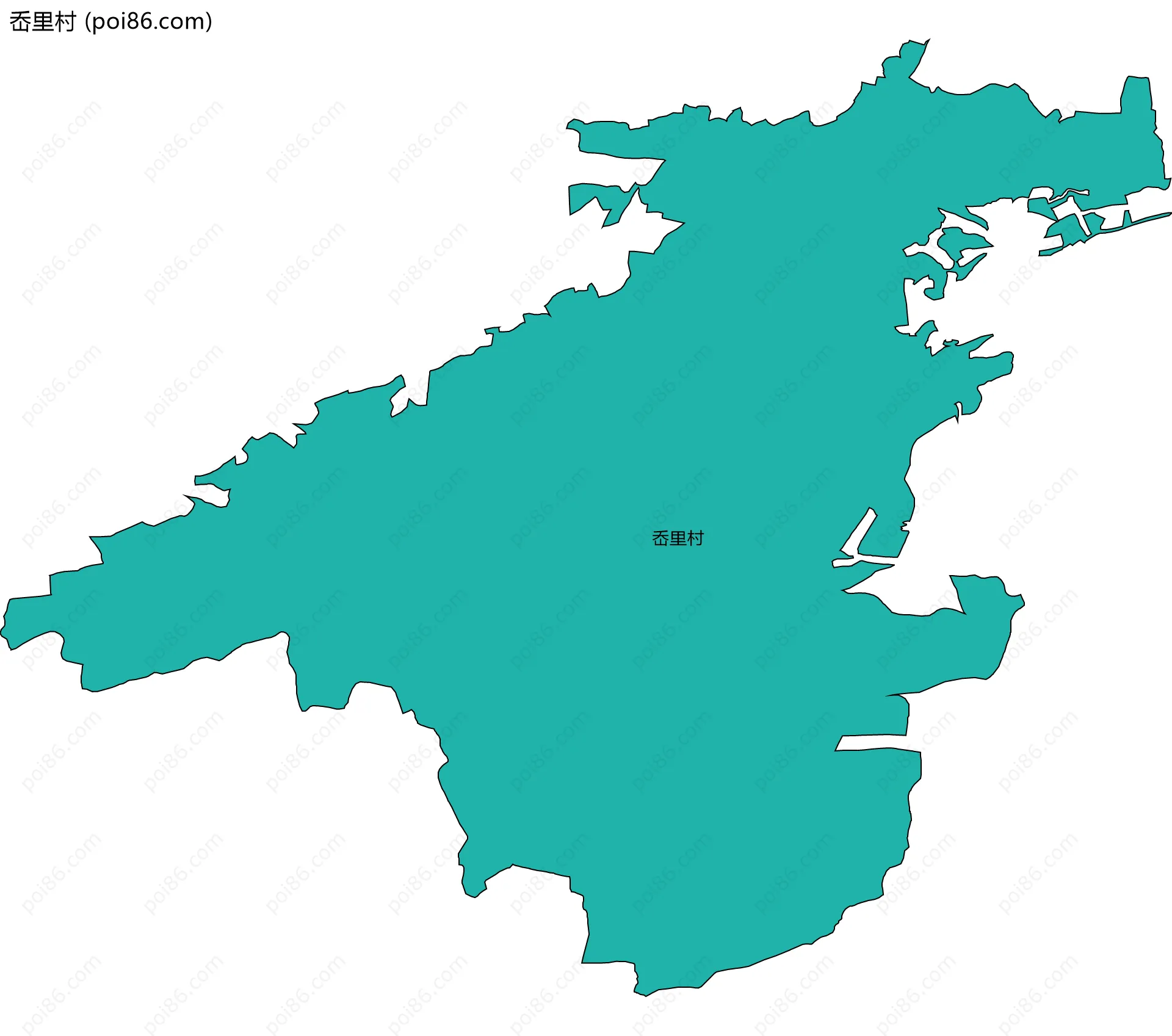 岙里村边界地图