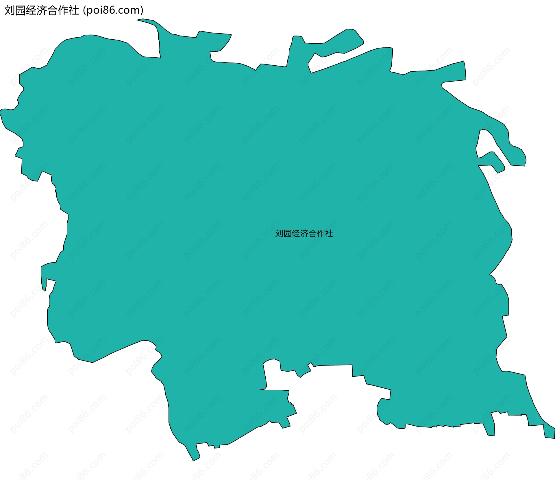 刘园经济合作社边界地图