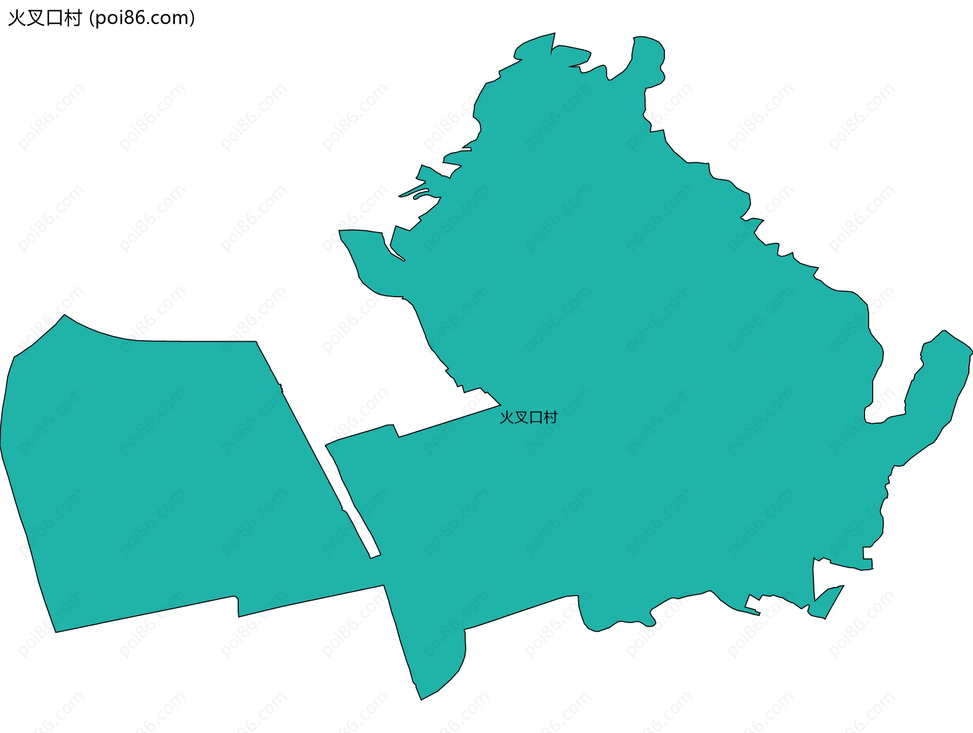 火叉口村边界地图