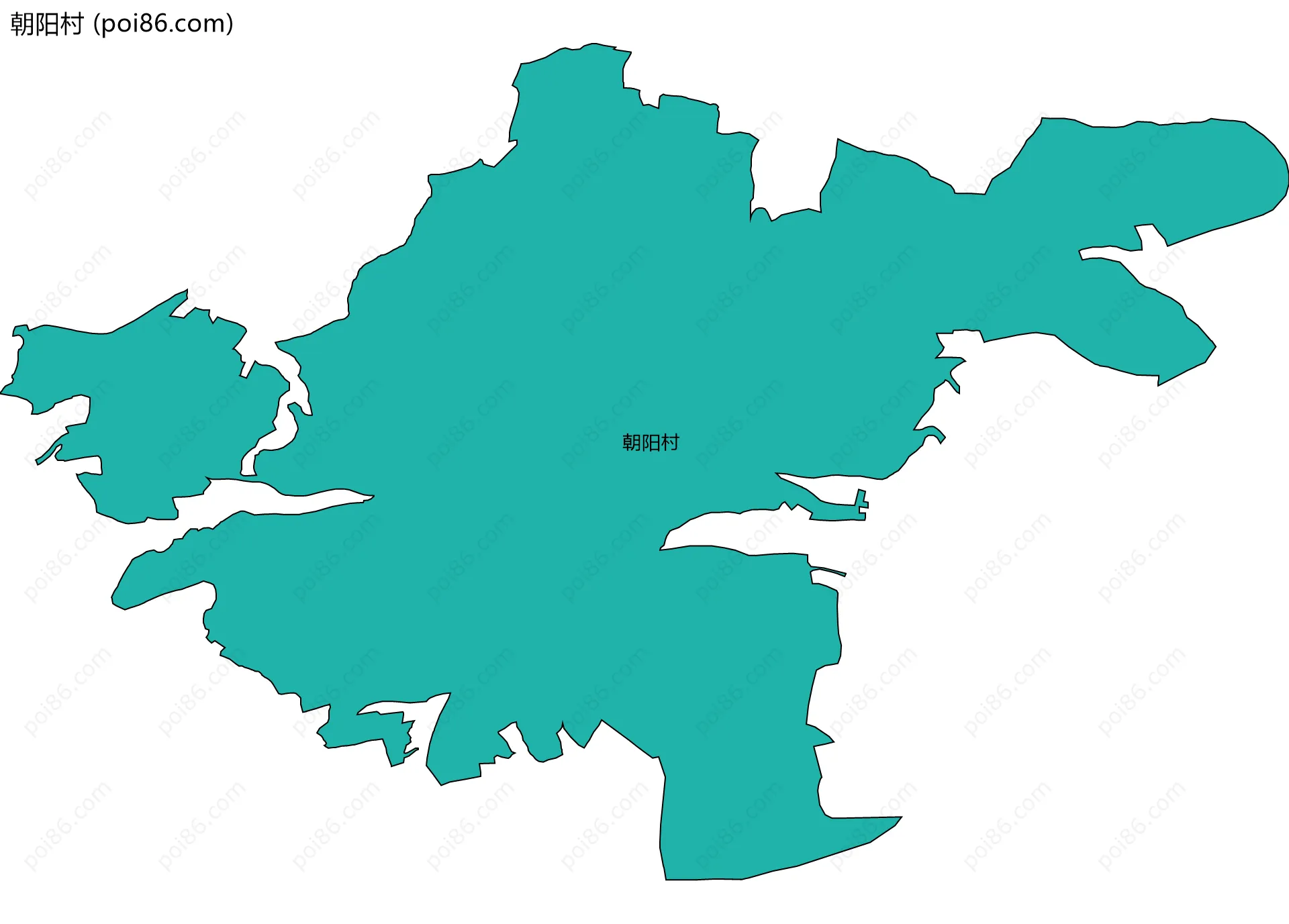朝阳村边界地图