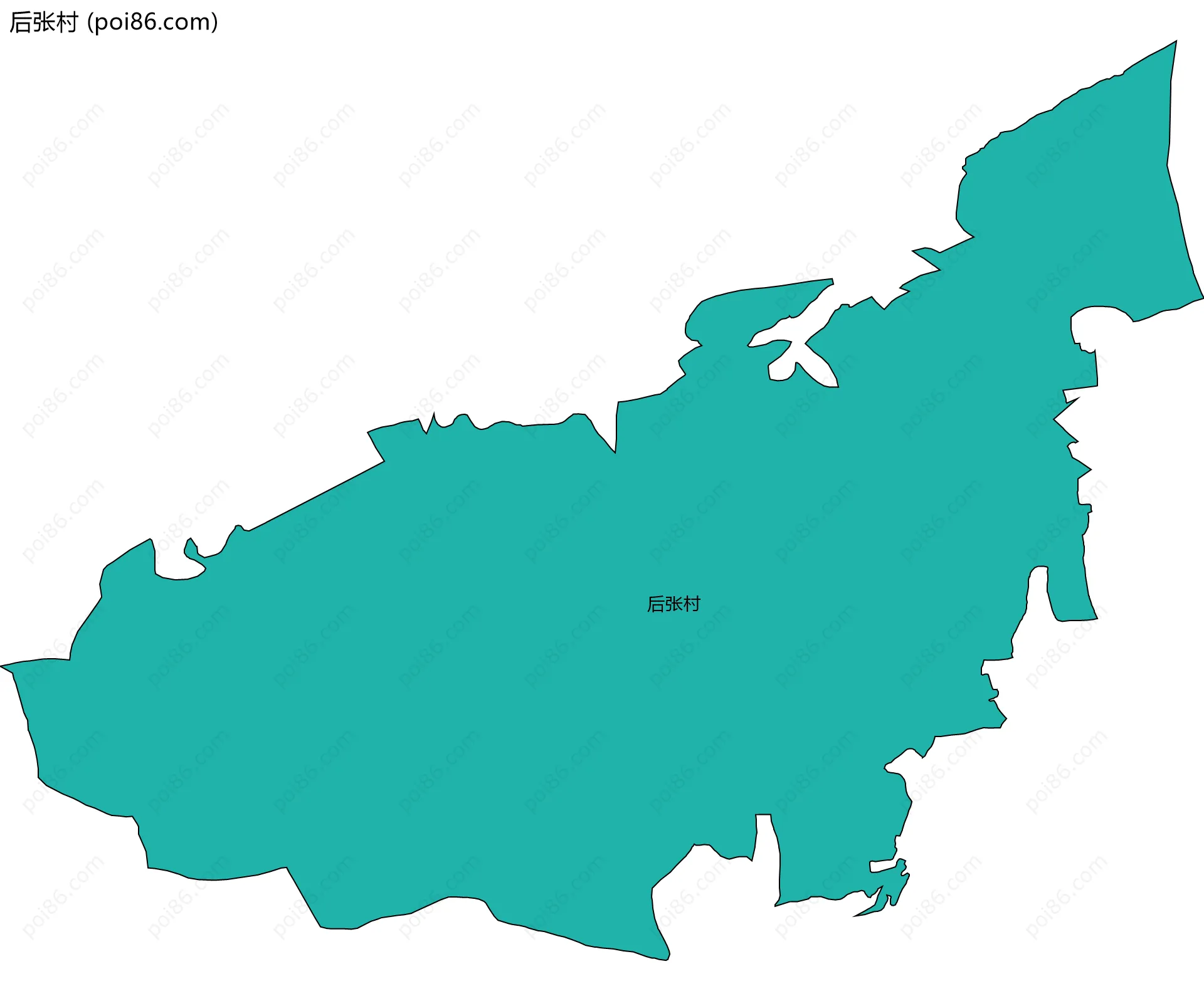 后张村边界地图