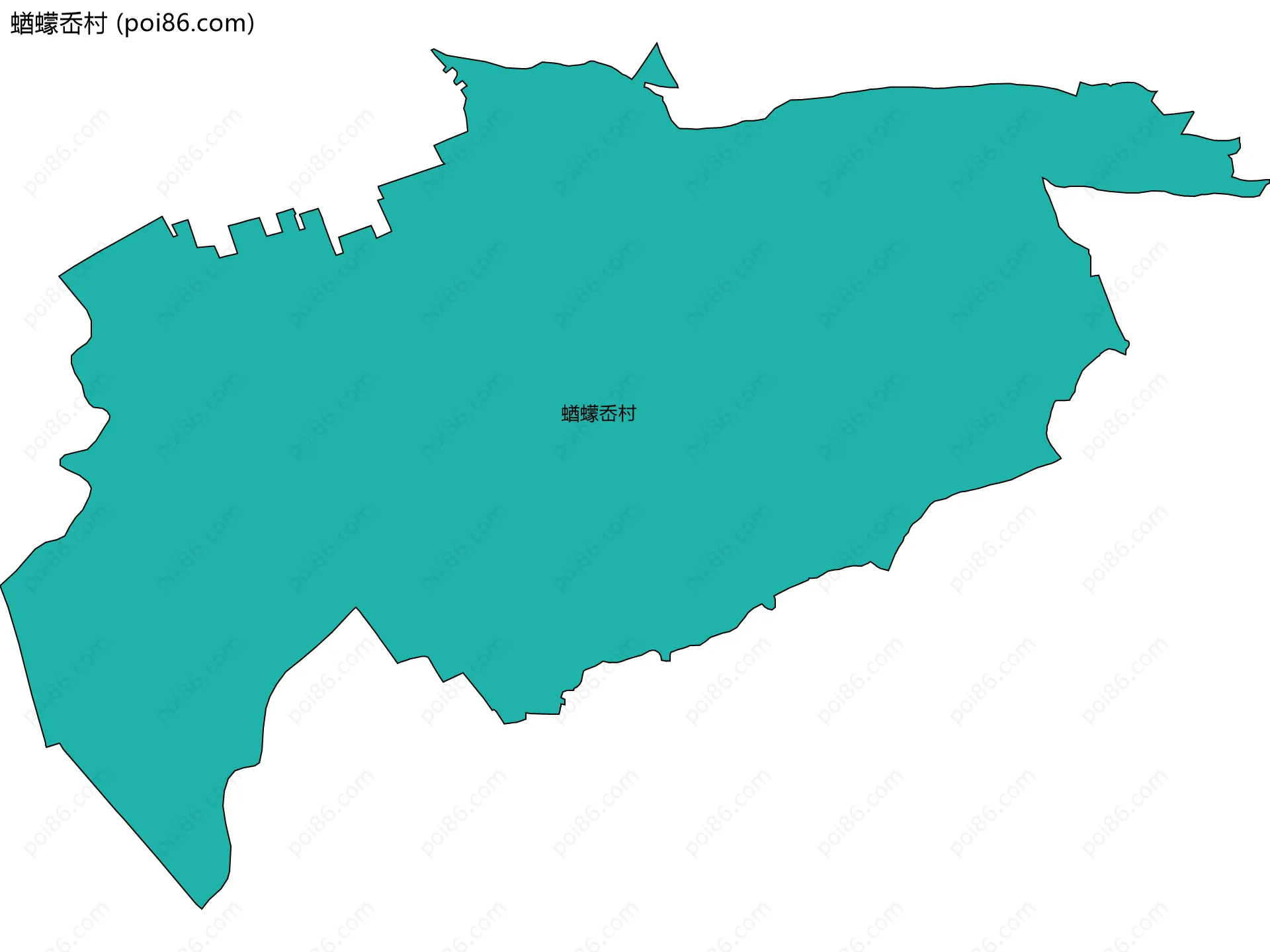 蝤蠓岙村边界地图