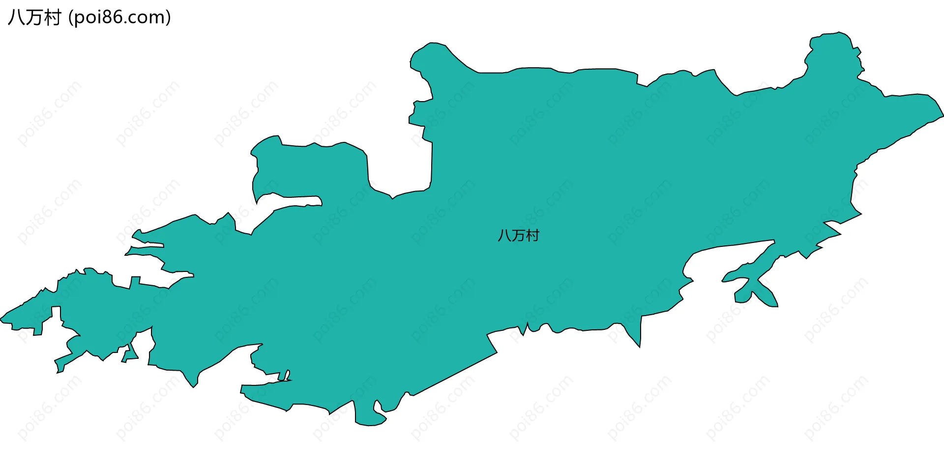 八万村边界地图