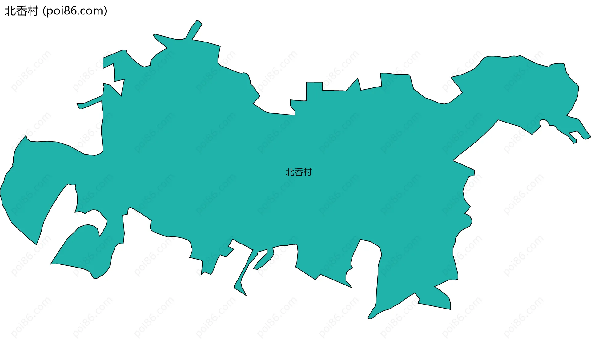 北岙村边界地图