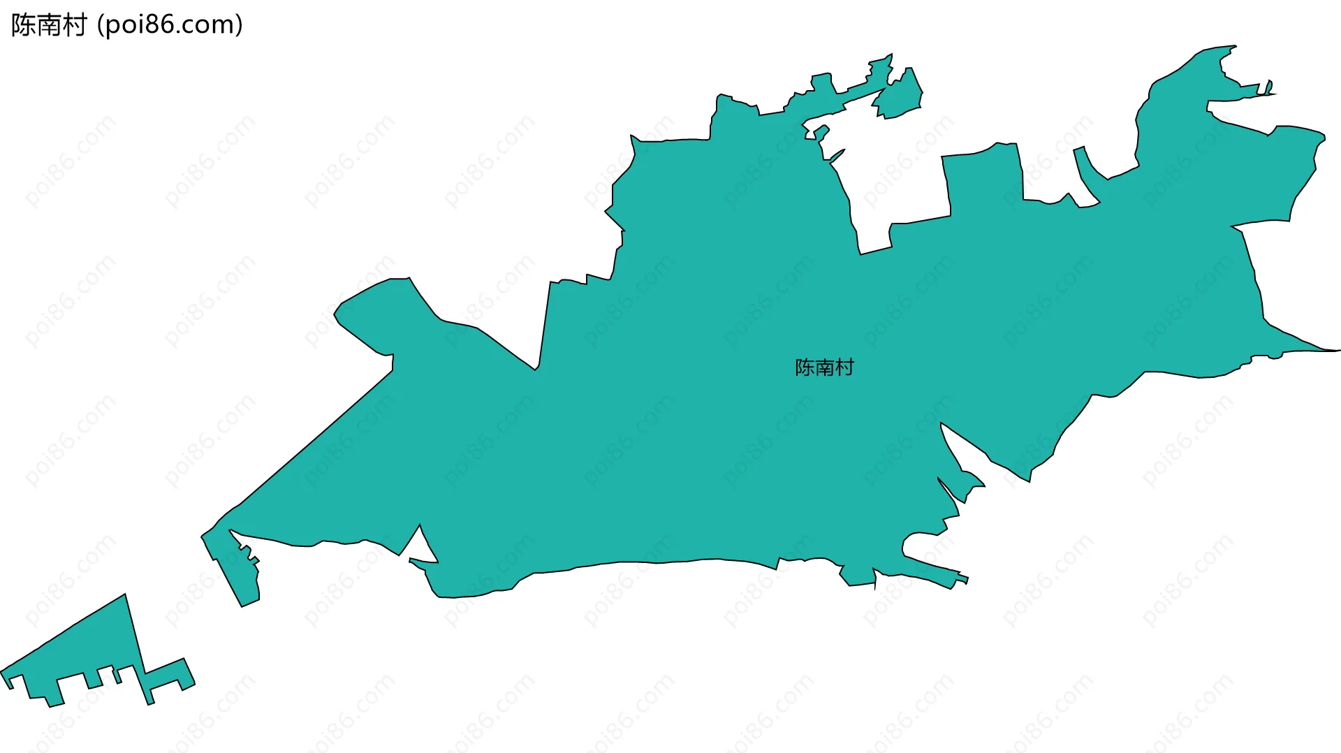 陈南村边界地图