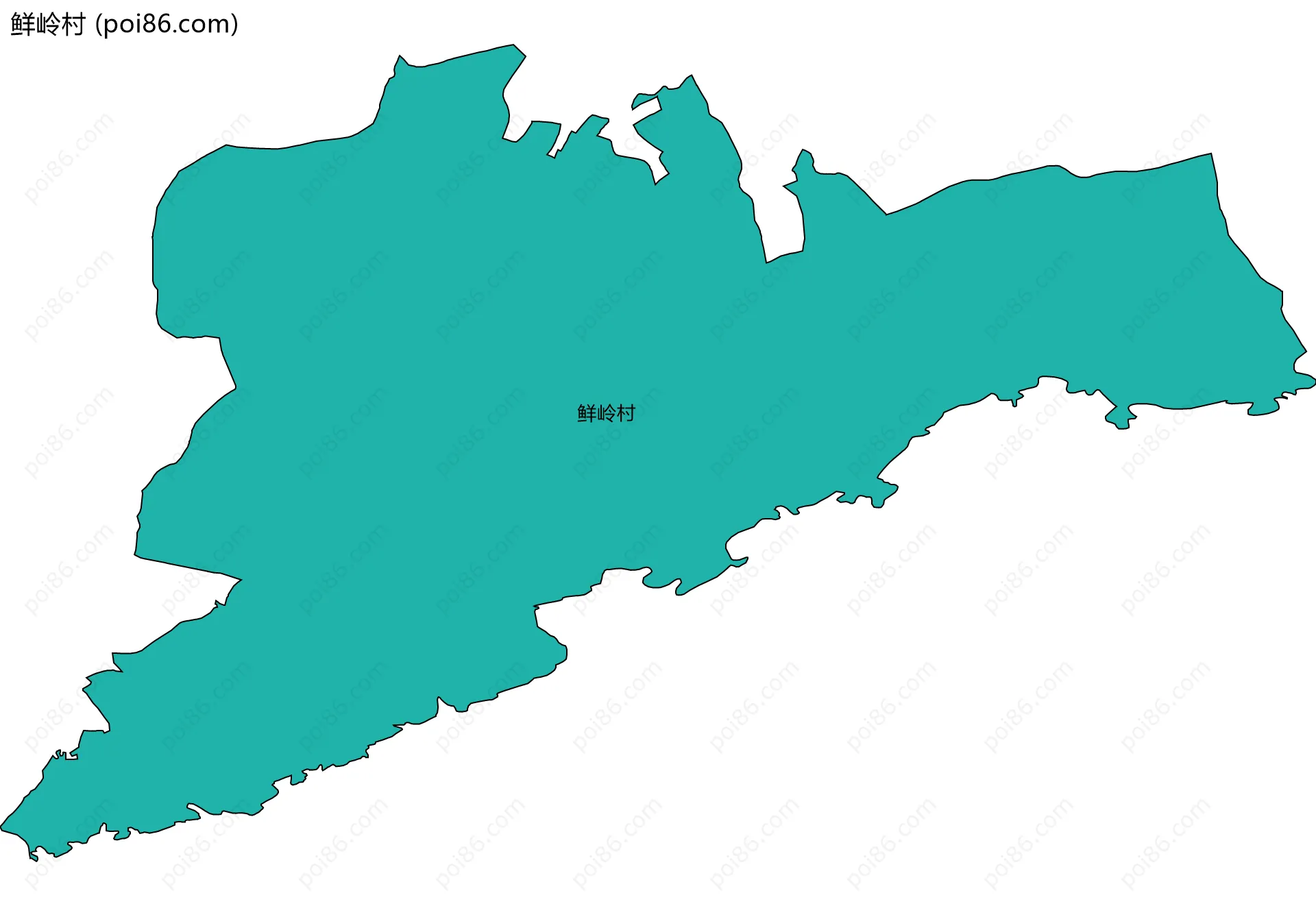 鲜岭村边界地图