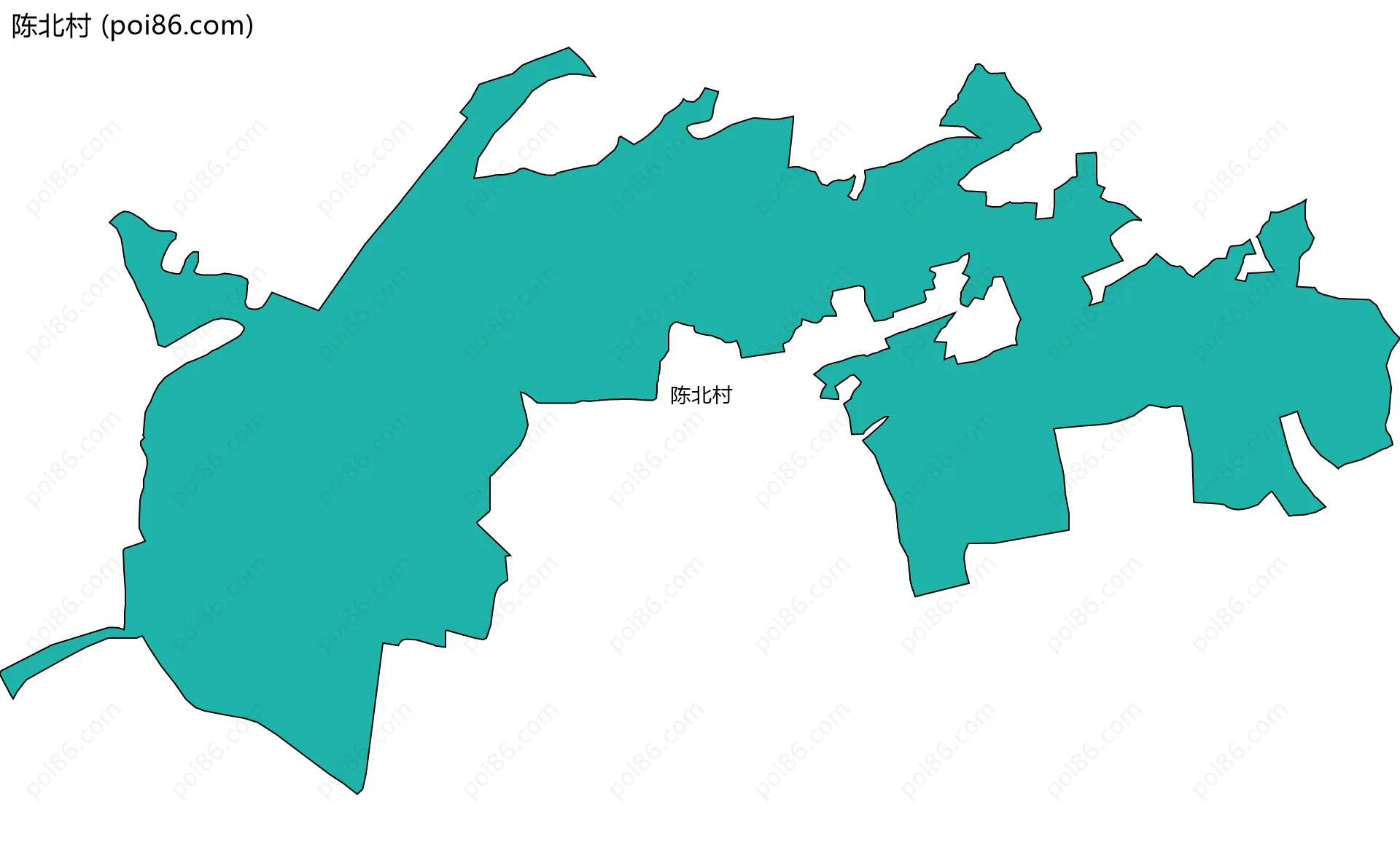 陈北村边界地图