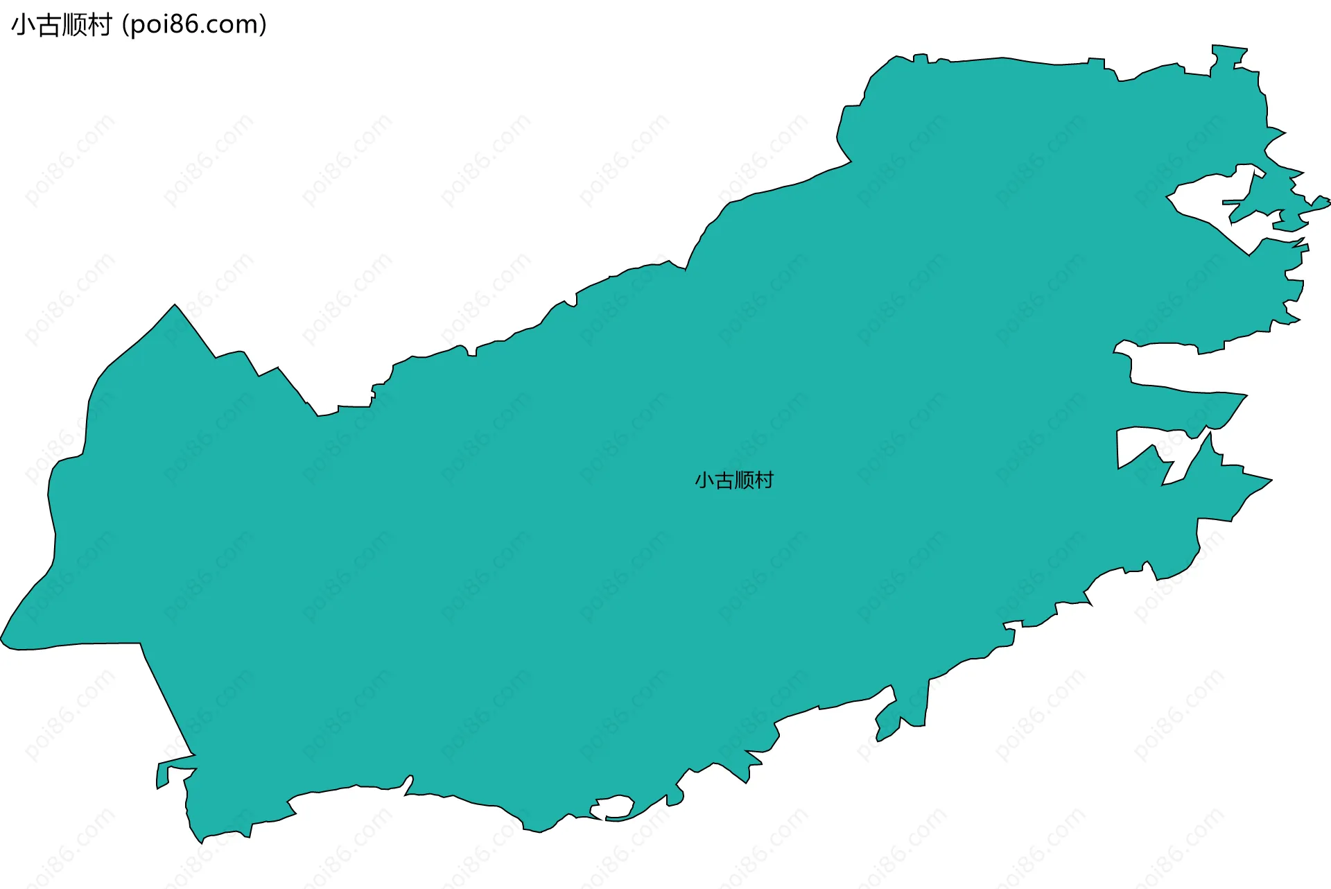 小古顺村边界地图