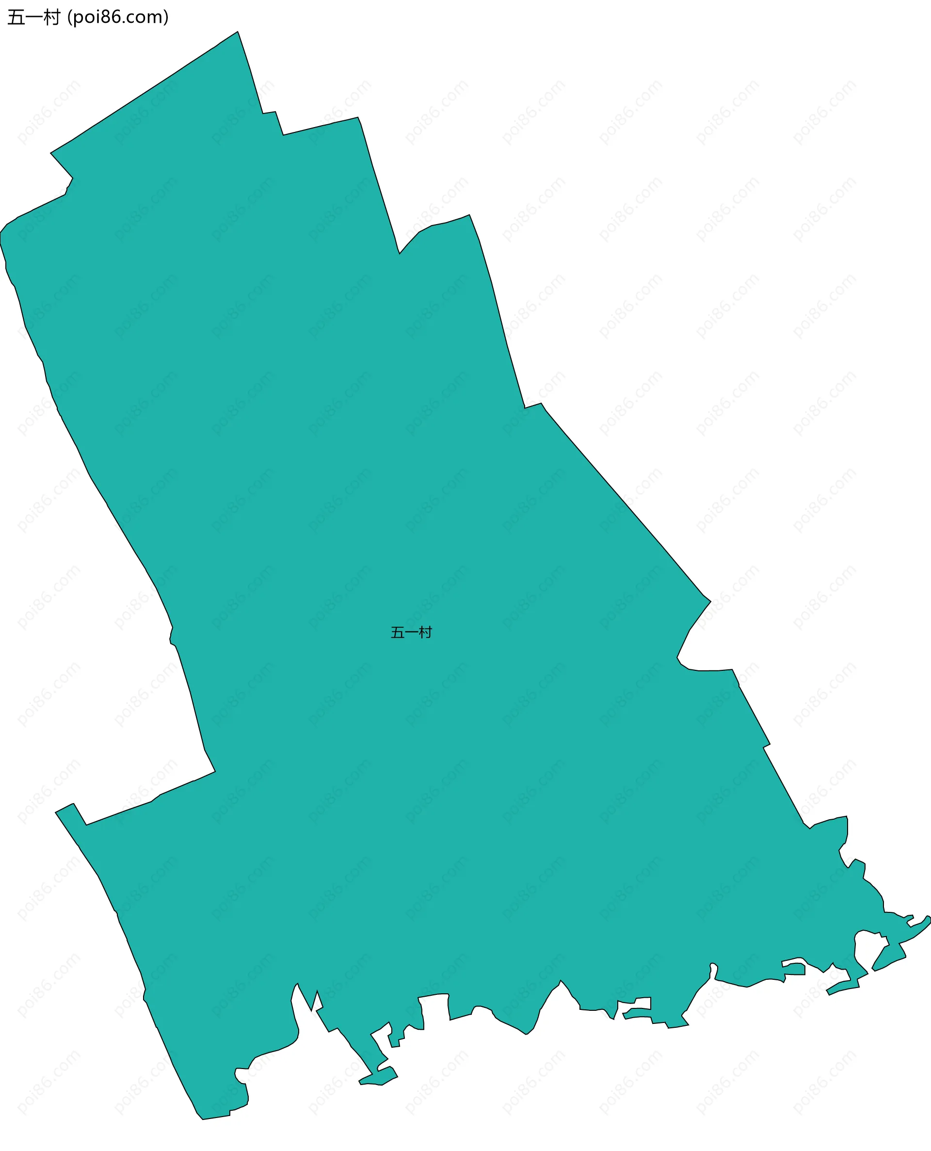 五一村边界地图