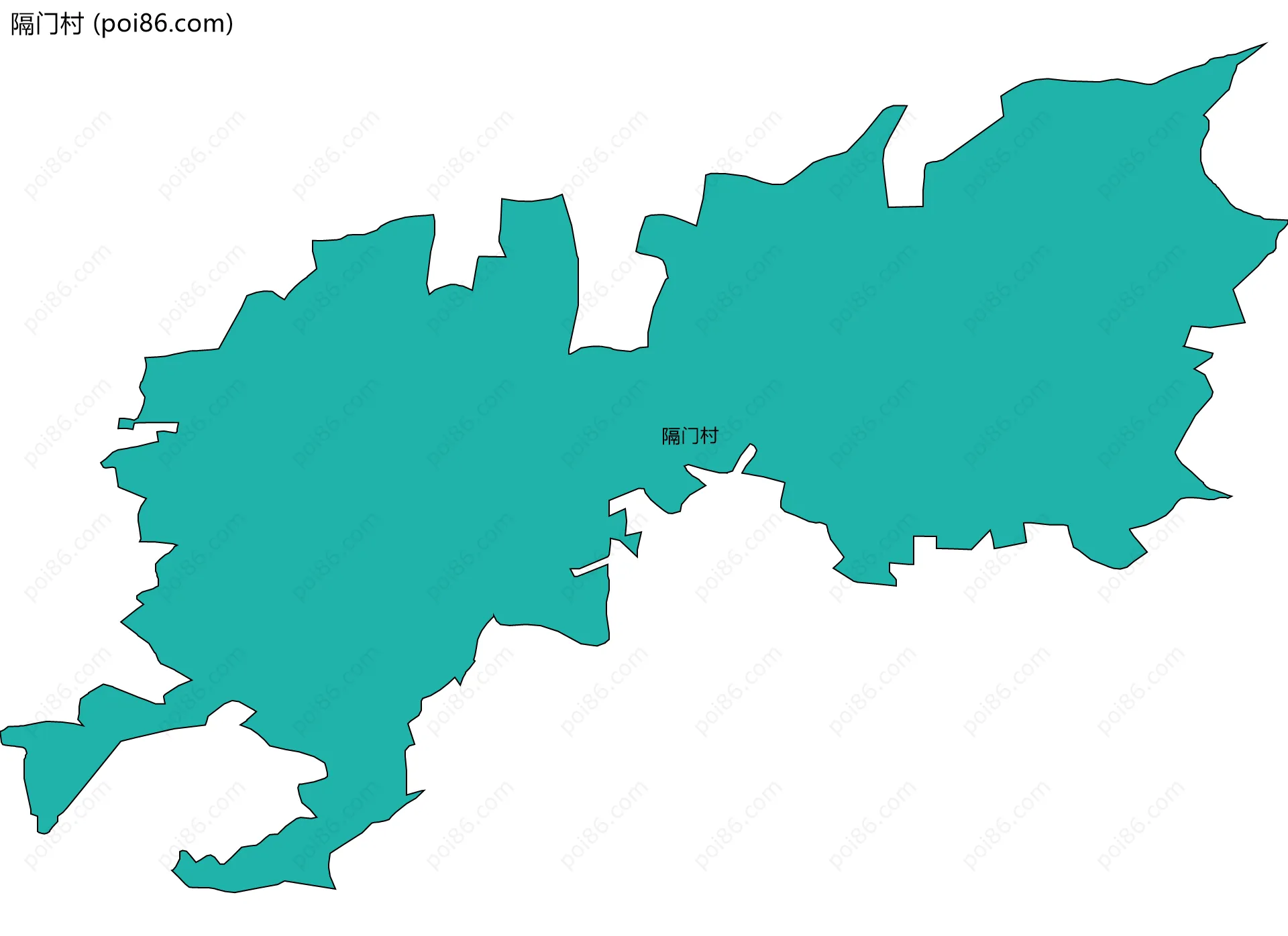 隔门村边界地图