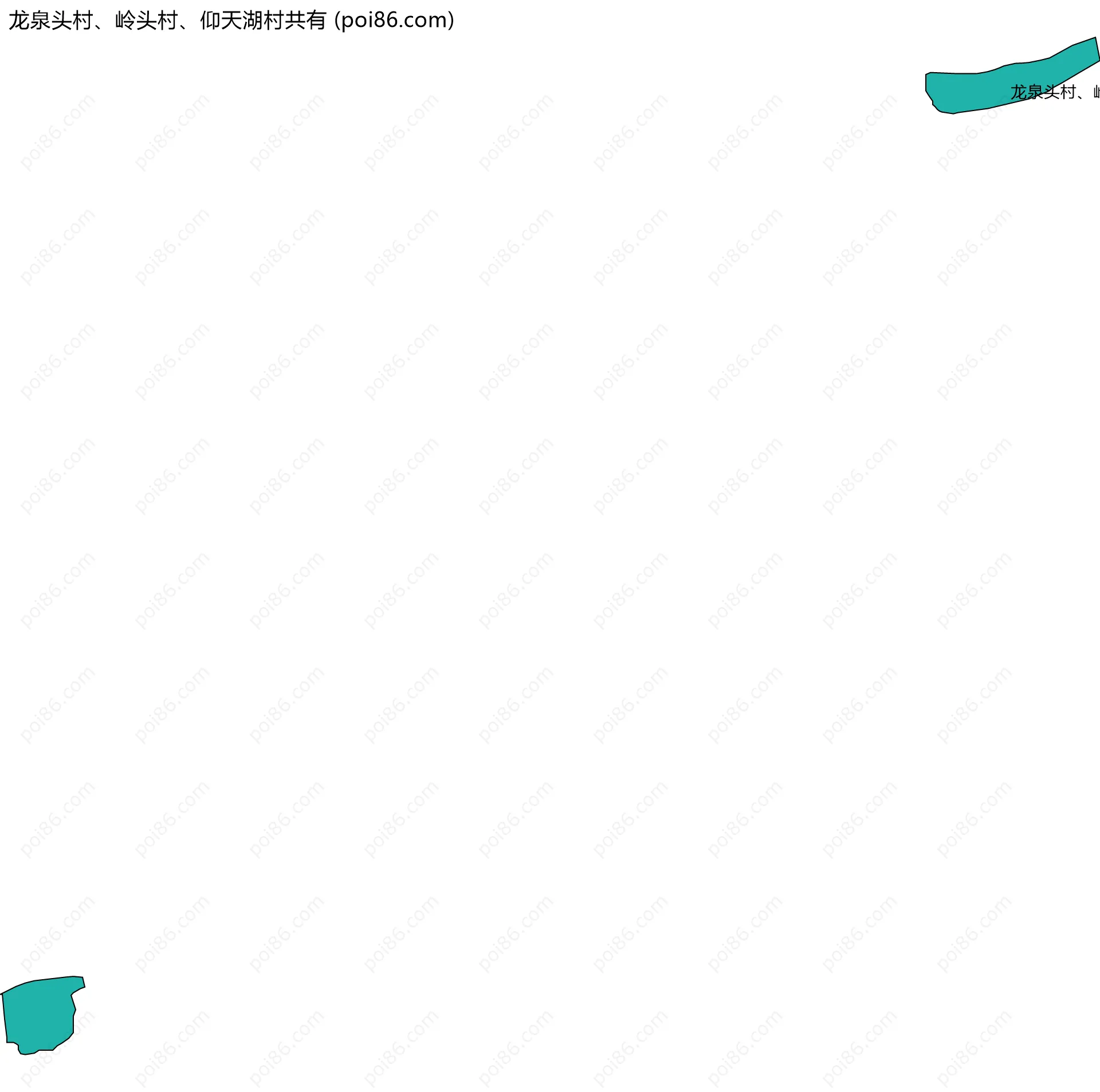 龙泉头村、岭头村、仰天湖村共有边界地图