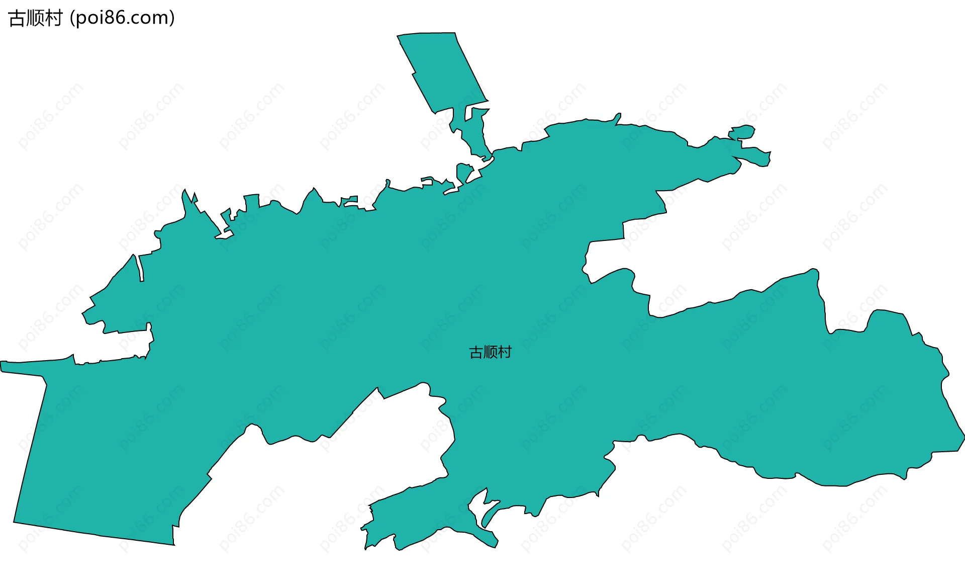 古顺村边界地图