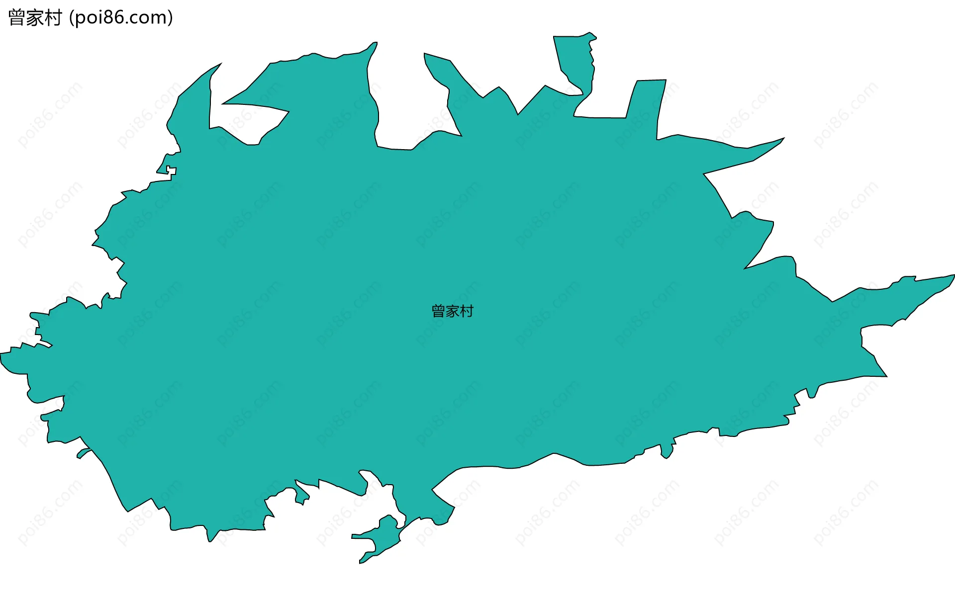 曾家村边界地图