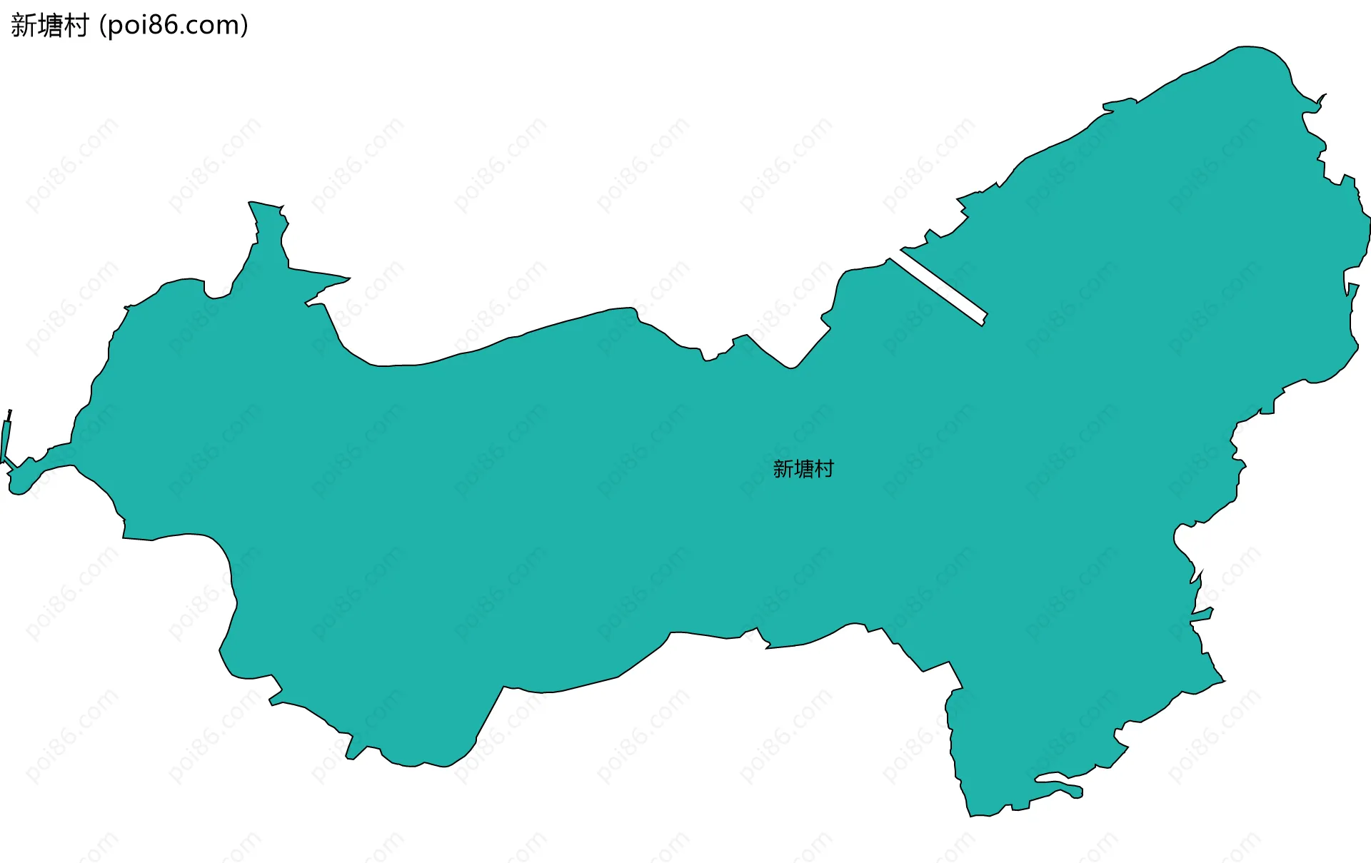 新塘村边界地图