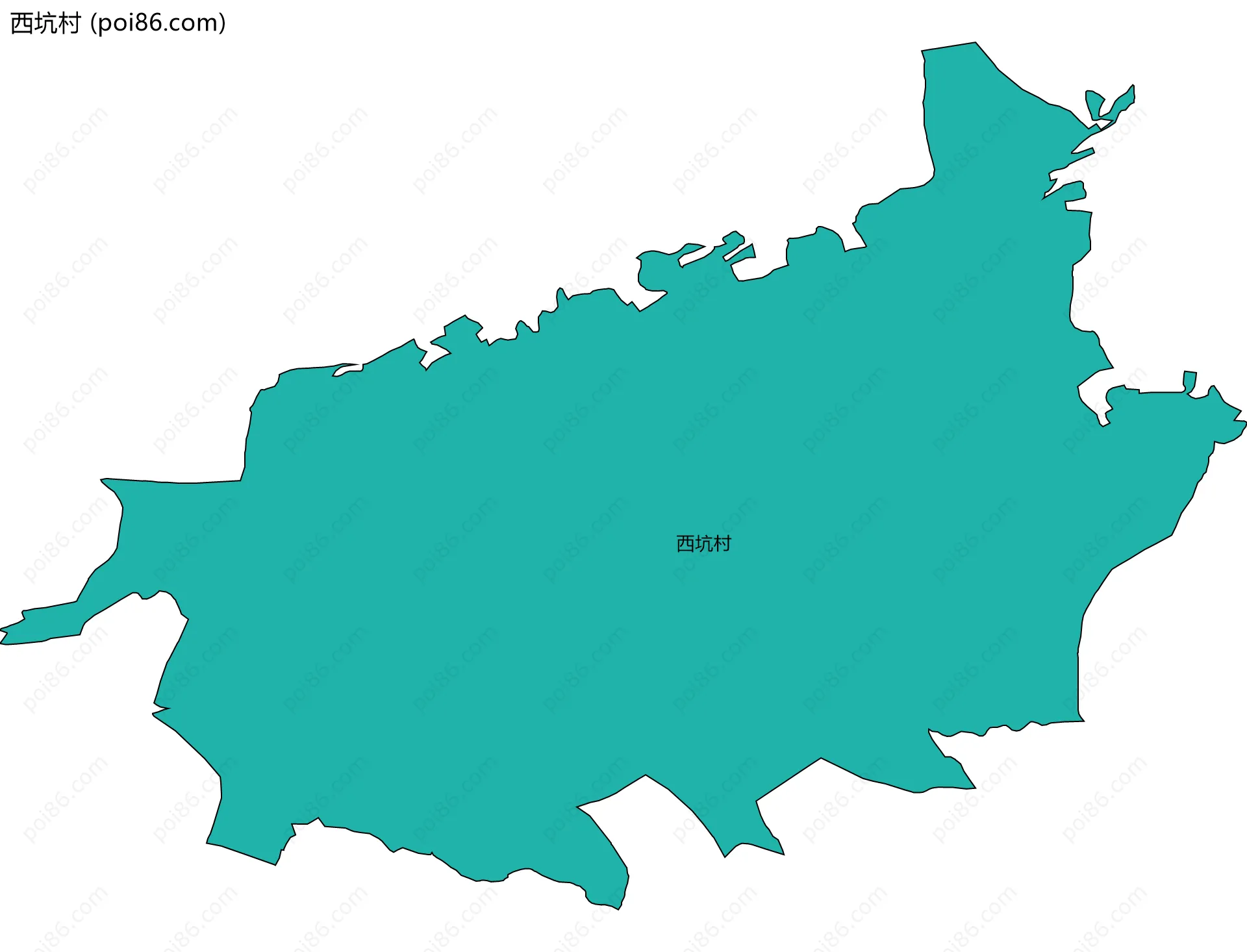 西坑村边界地图