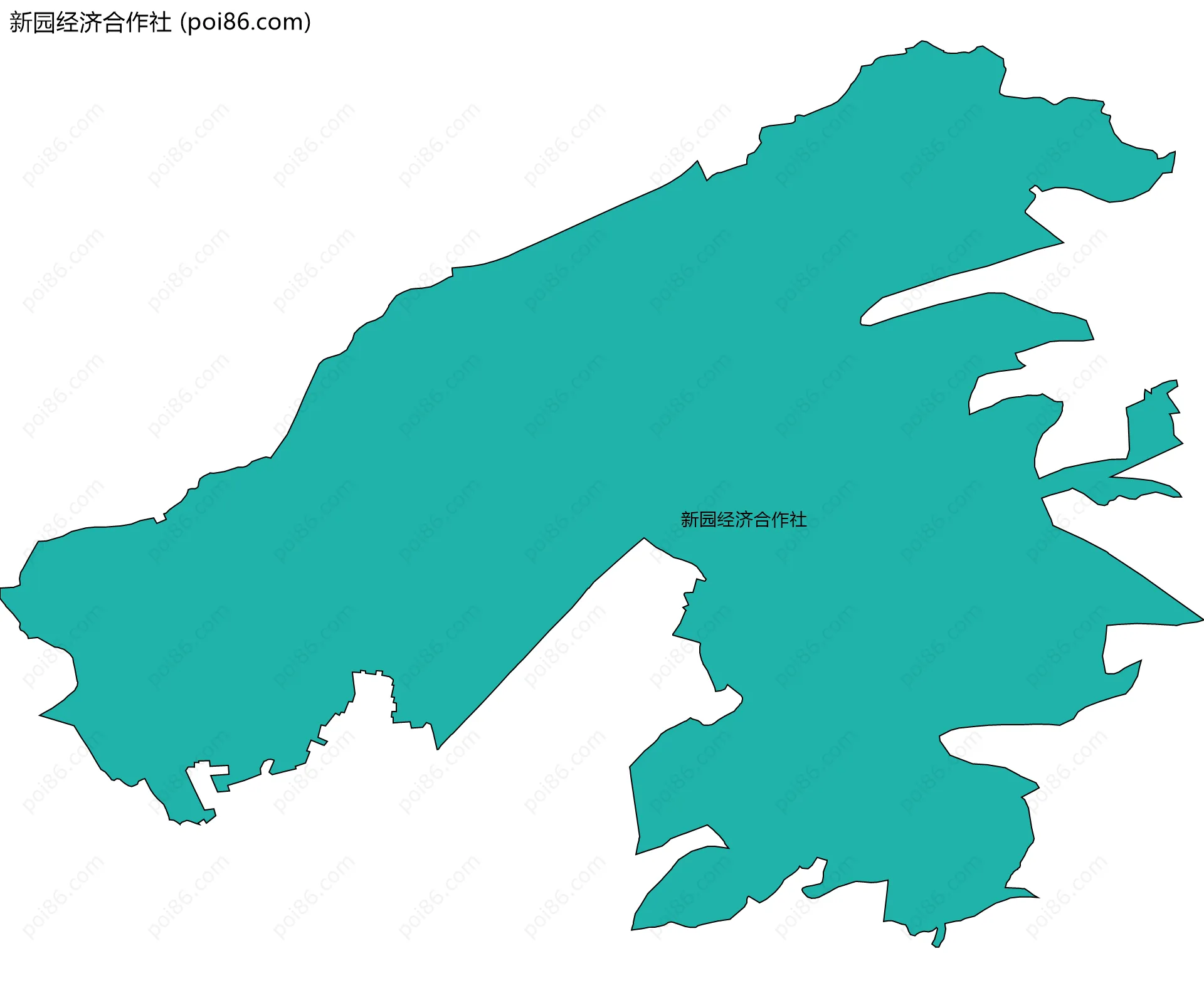 新园经济合作社边界地图