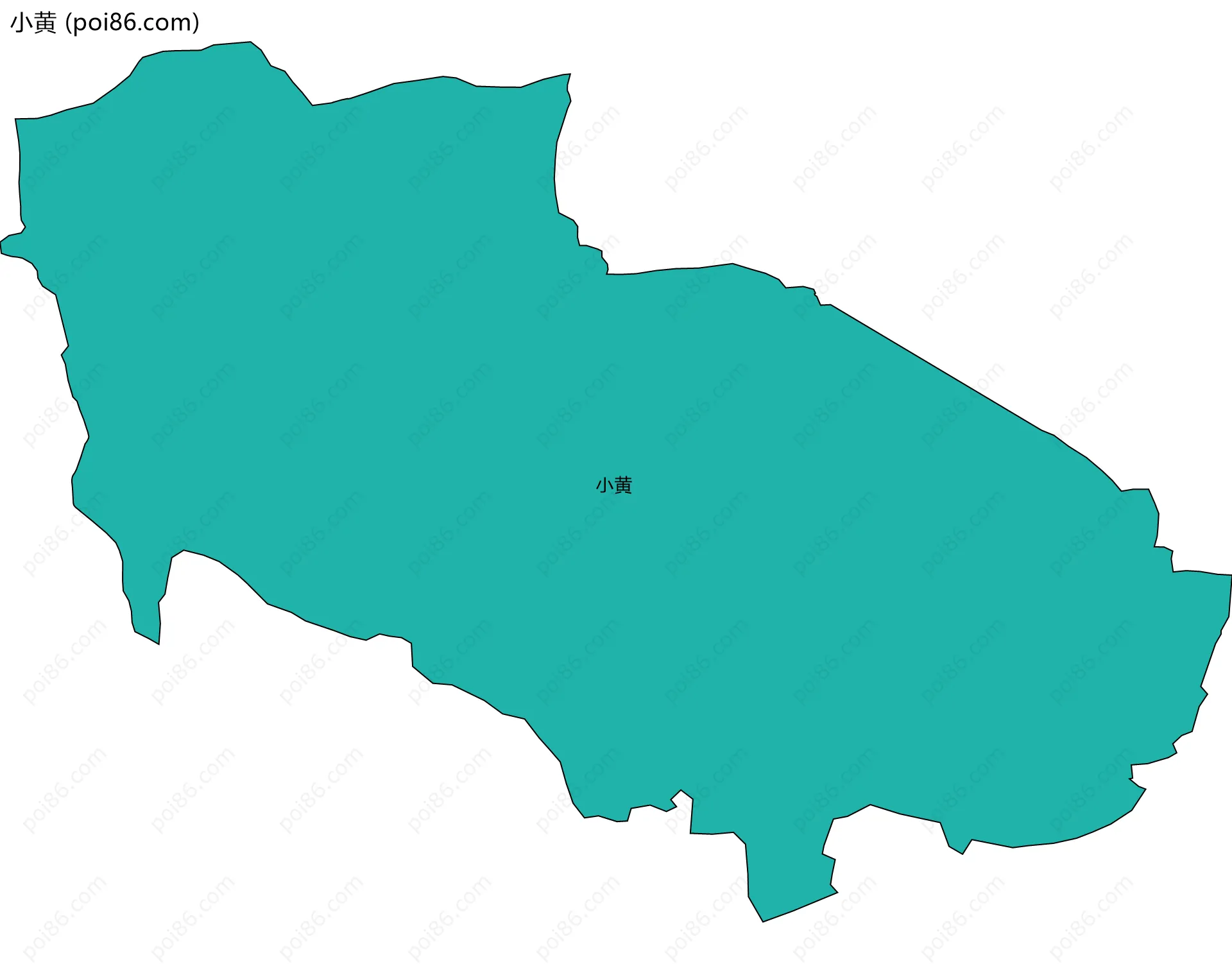 小黄边界地图
