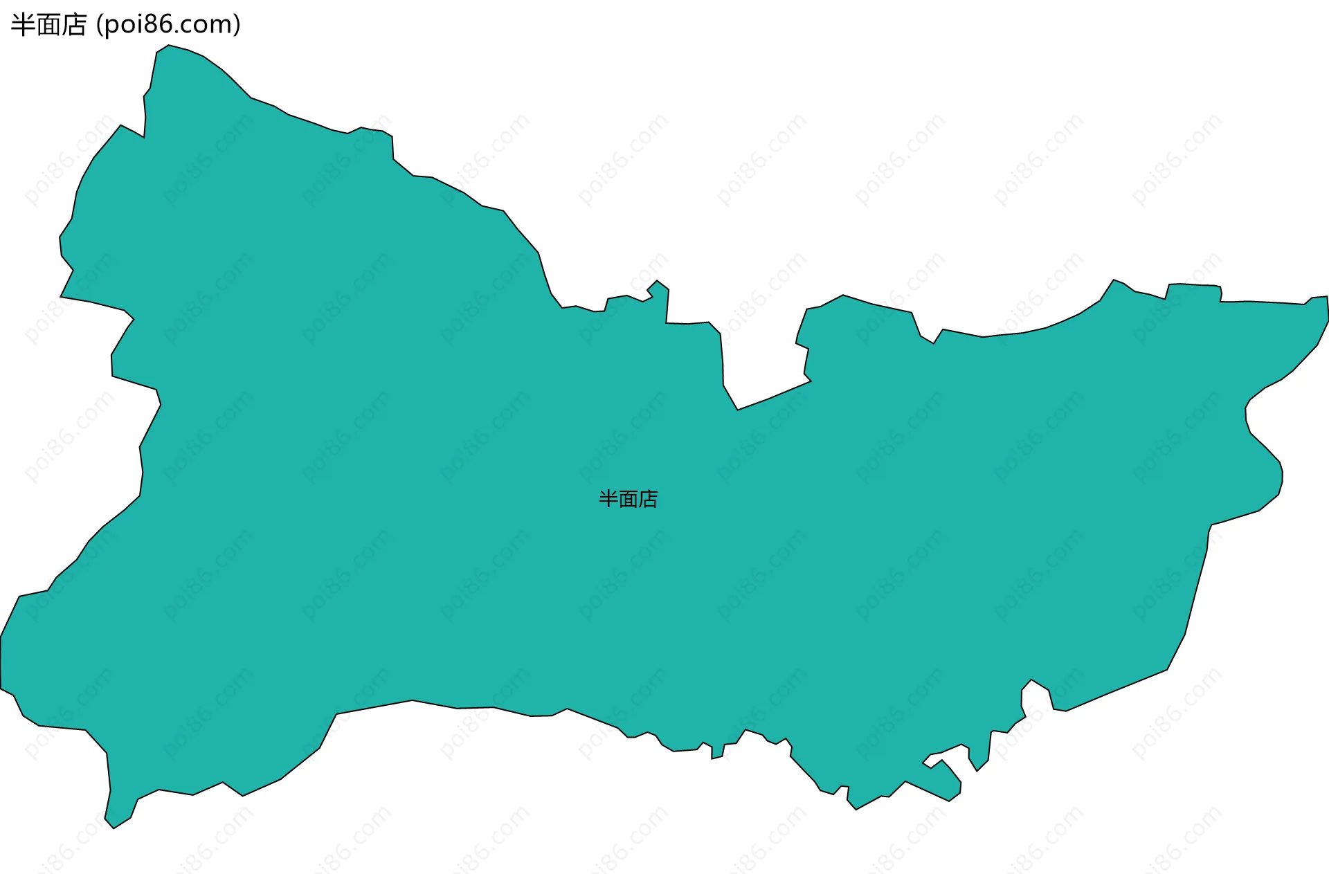 半面店边界地图