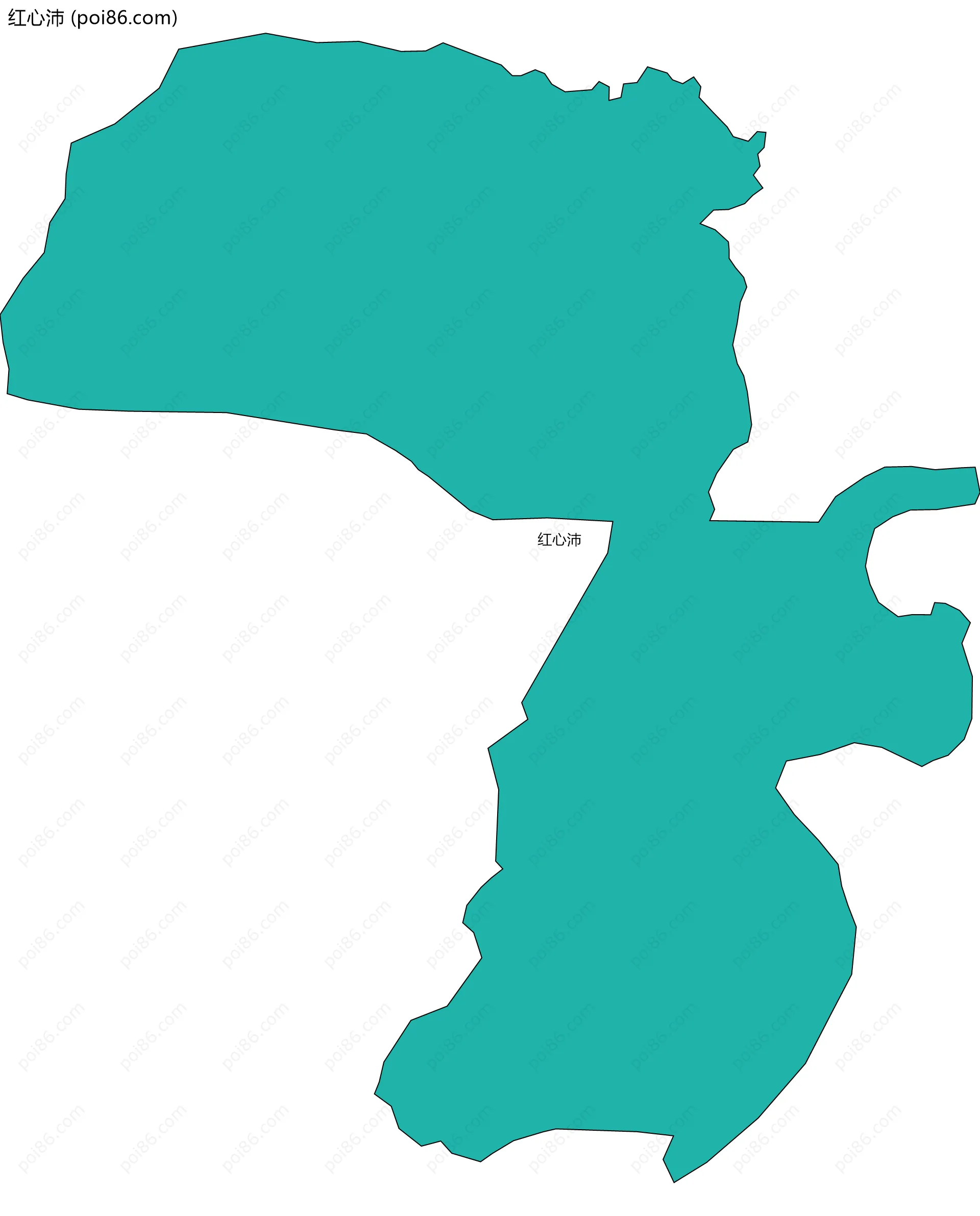 红心沛边界地图