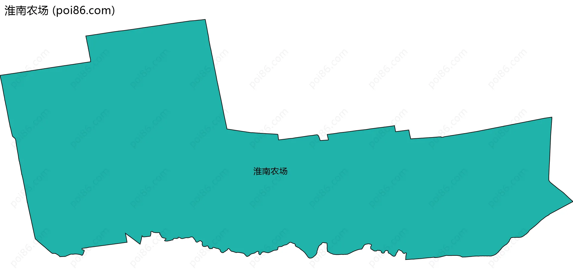 淮南农场边界地图