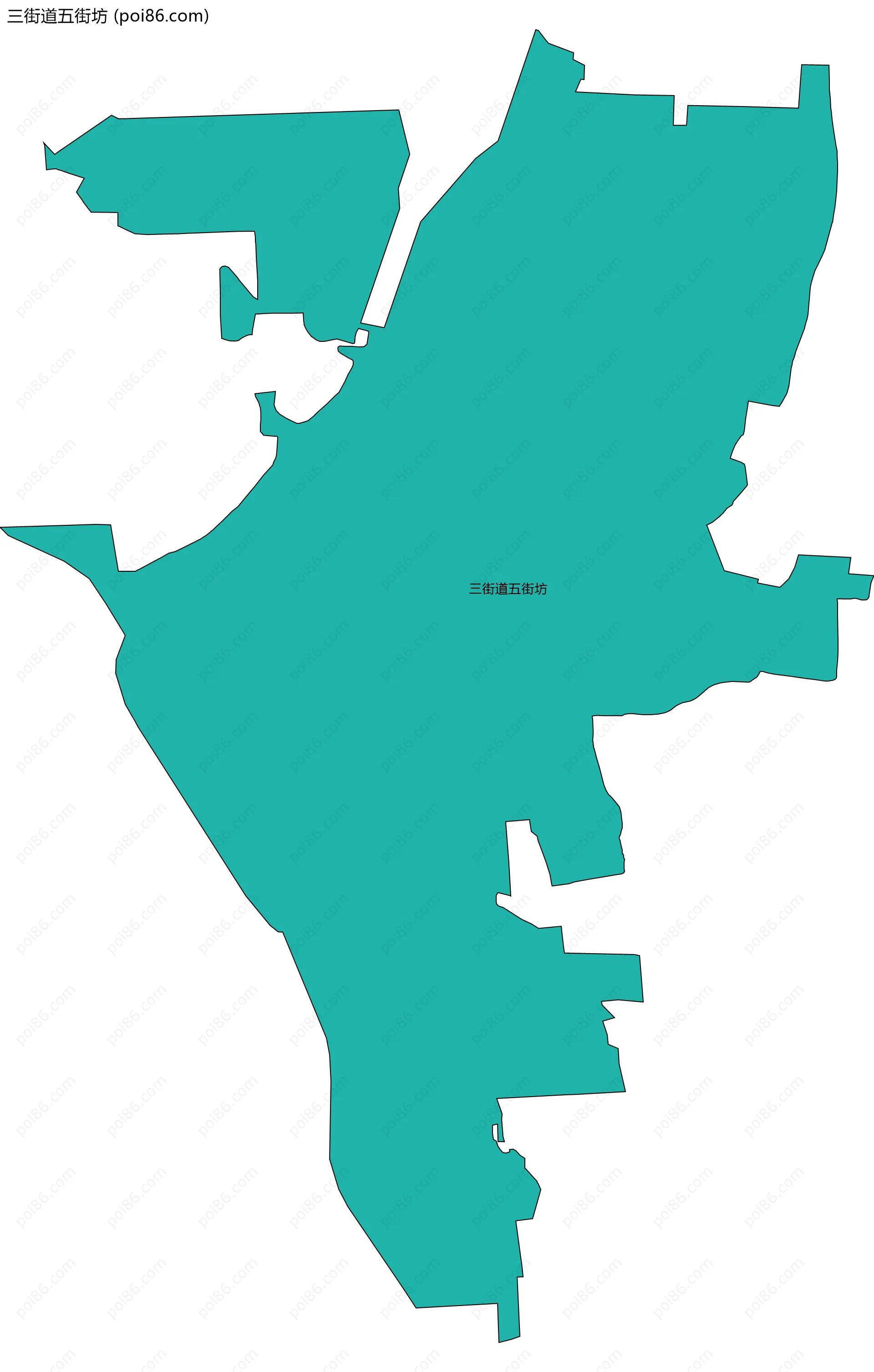 三街道五街坊边界地图