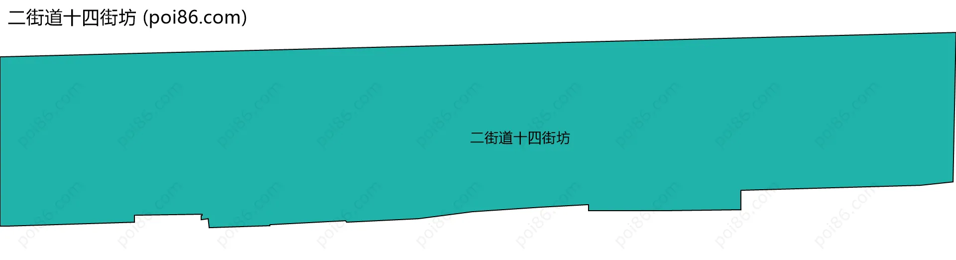 二街道十四街坊边界地图