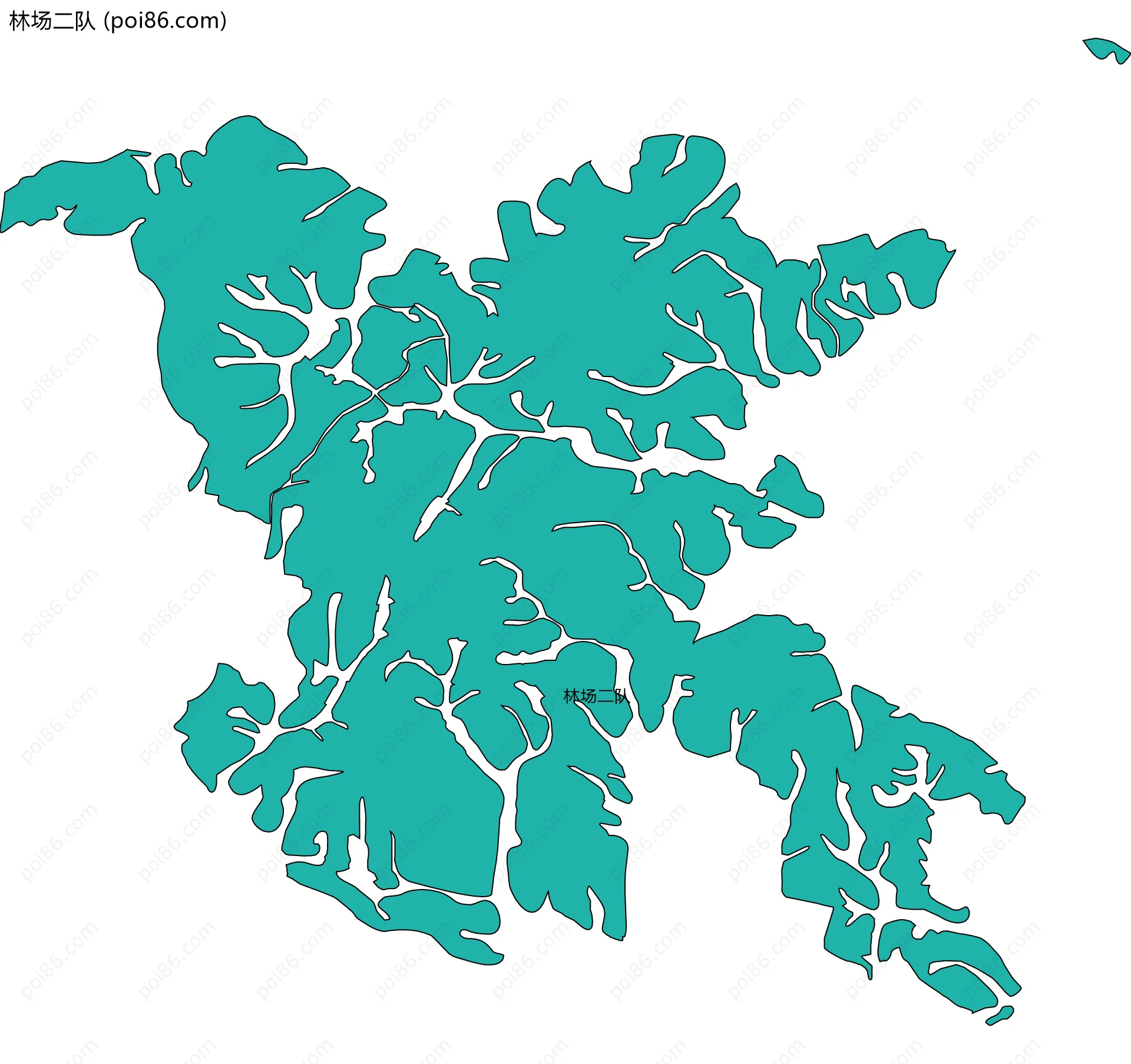 林场二队边界地图