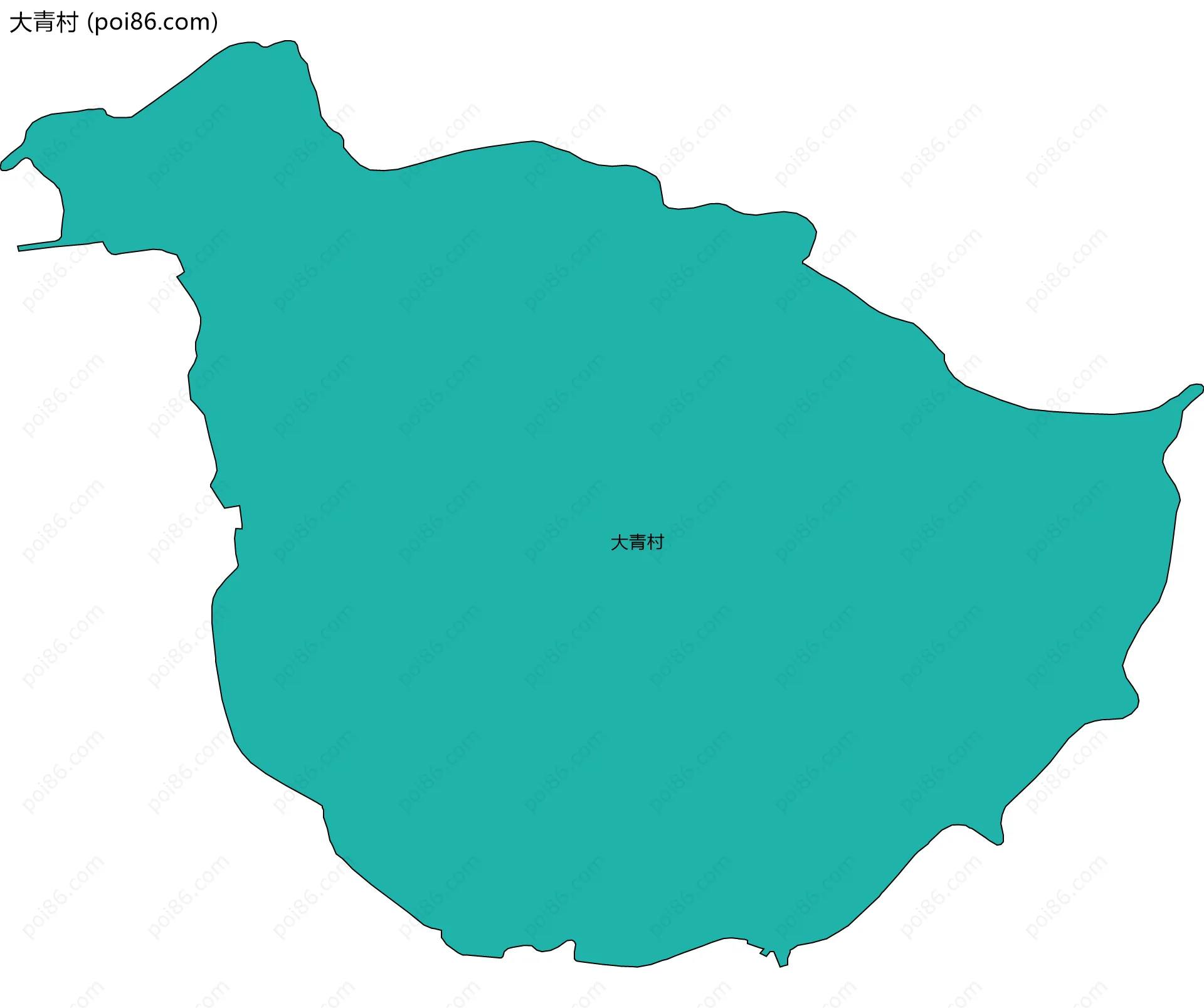大青村边界地图