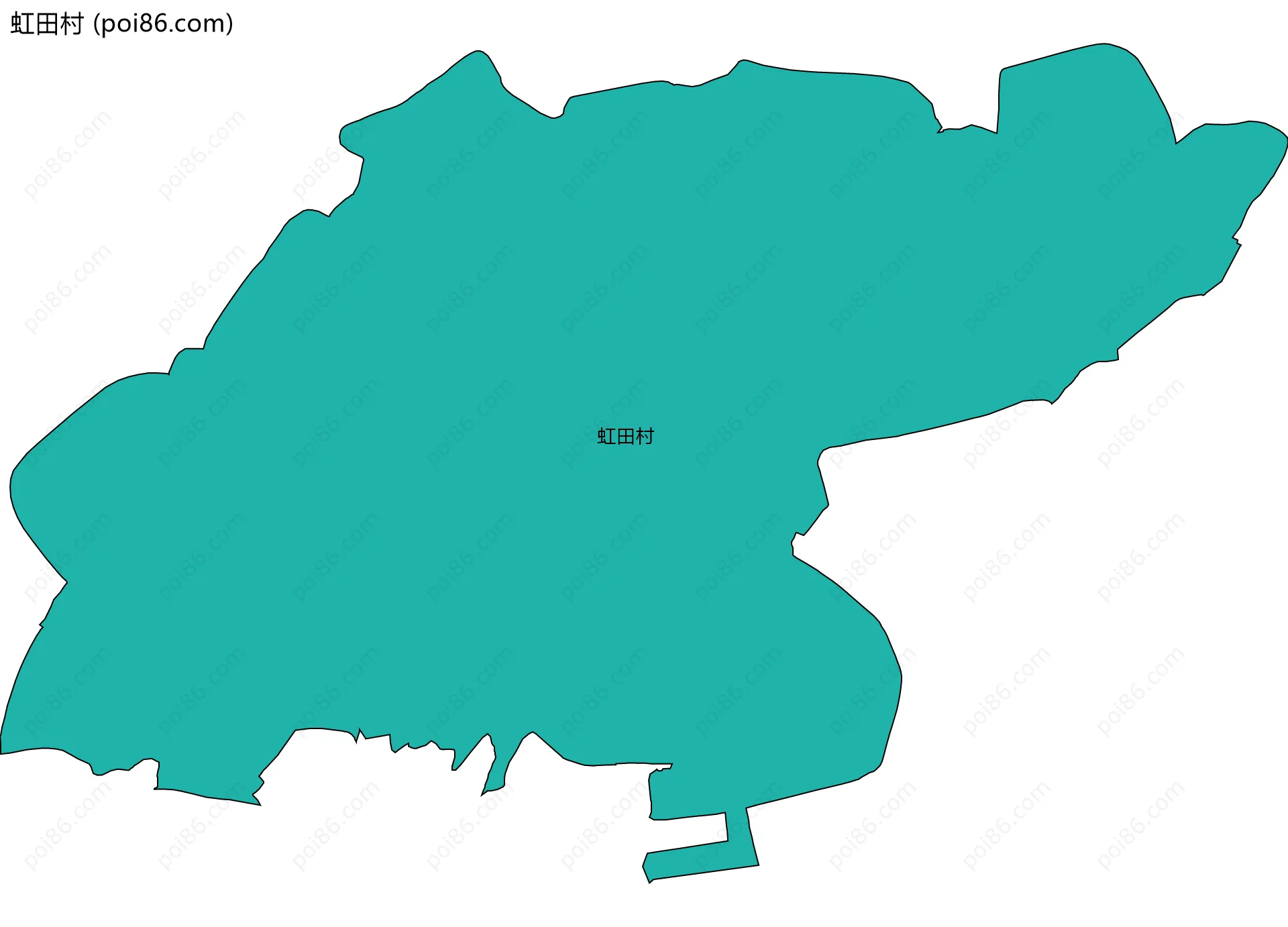 虹田村边界地图