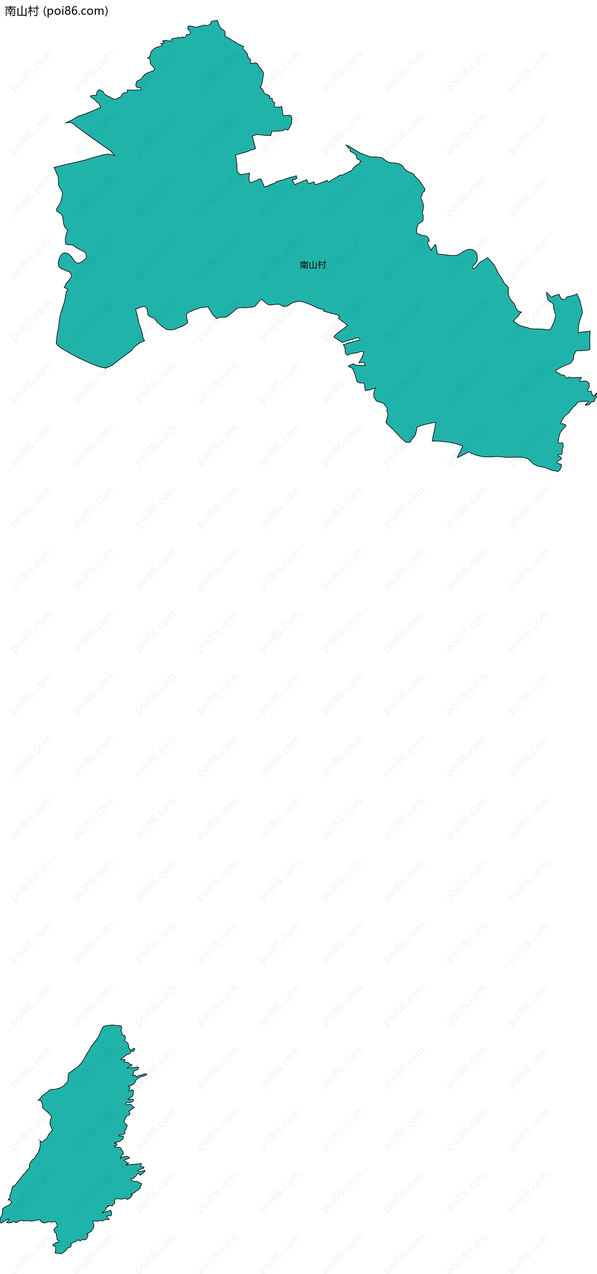 南山村边界地图