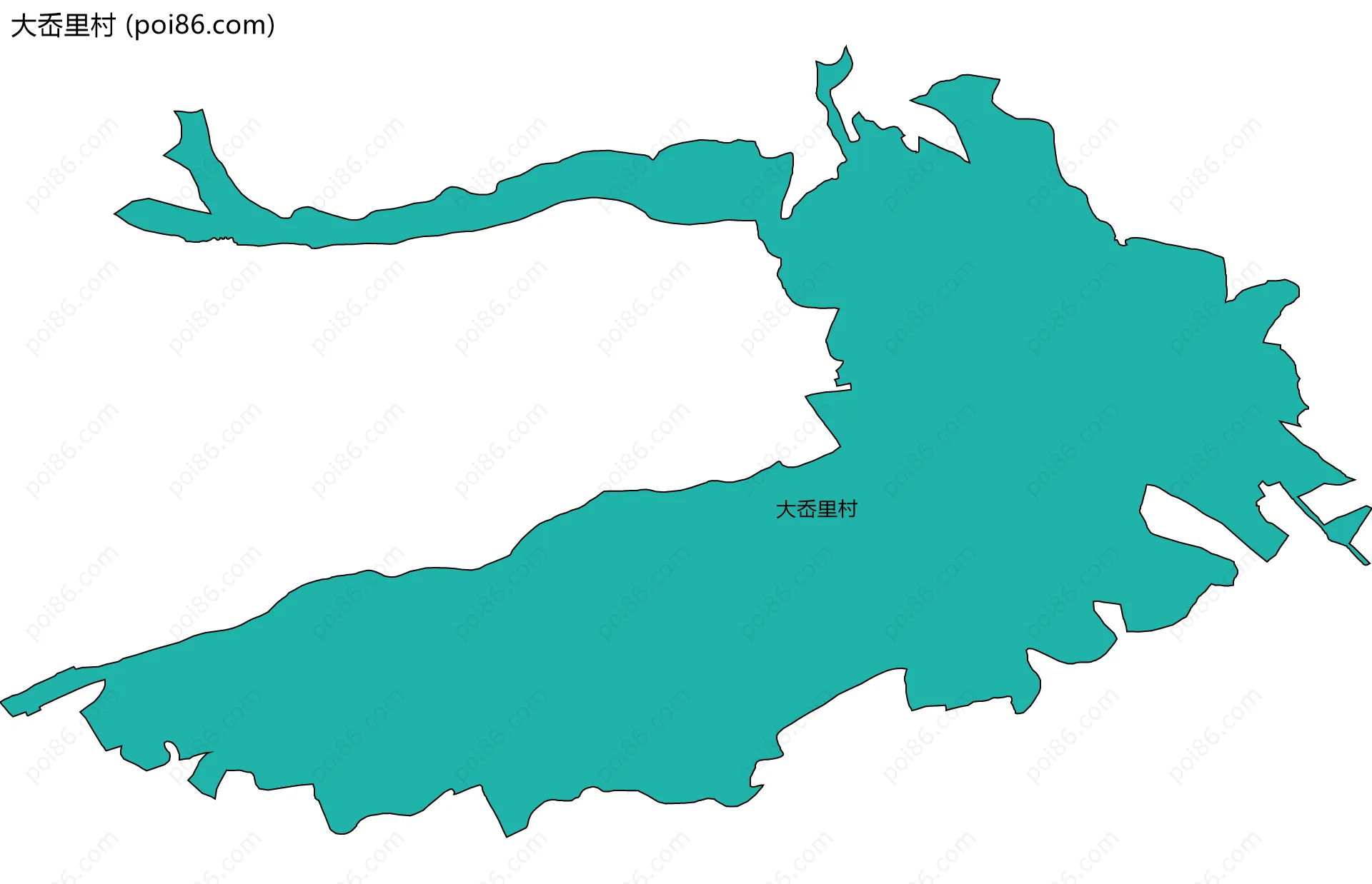 大岙里村边界地图