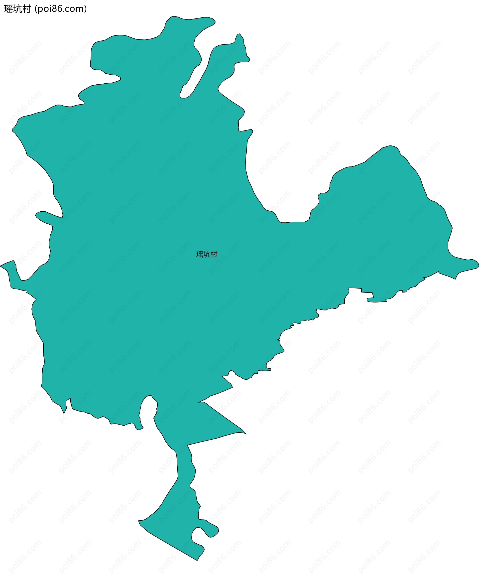 瑶坑村边界地图