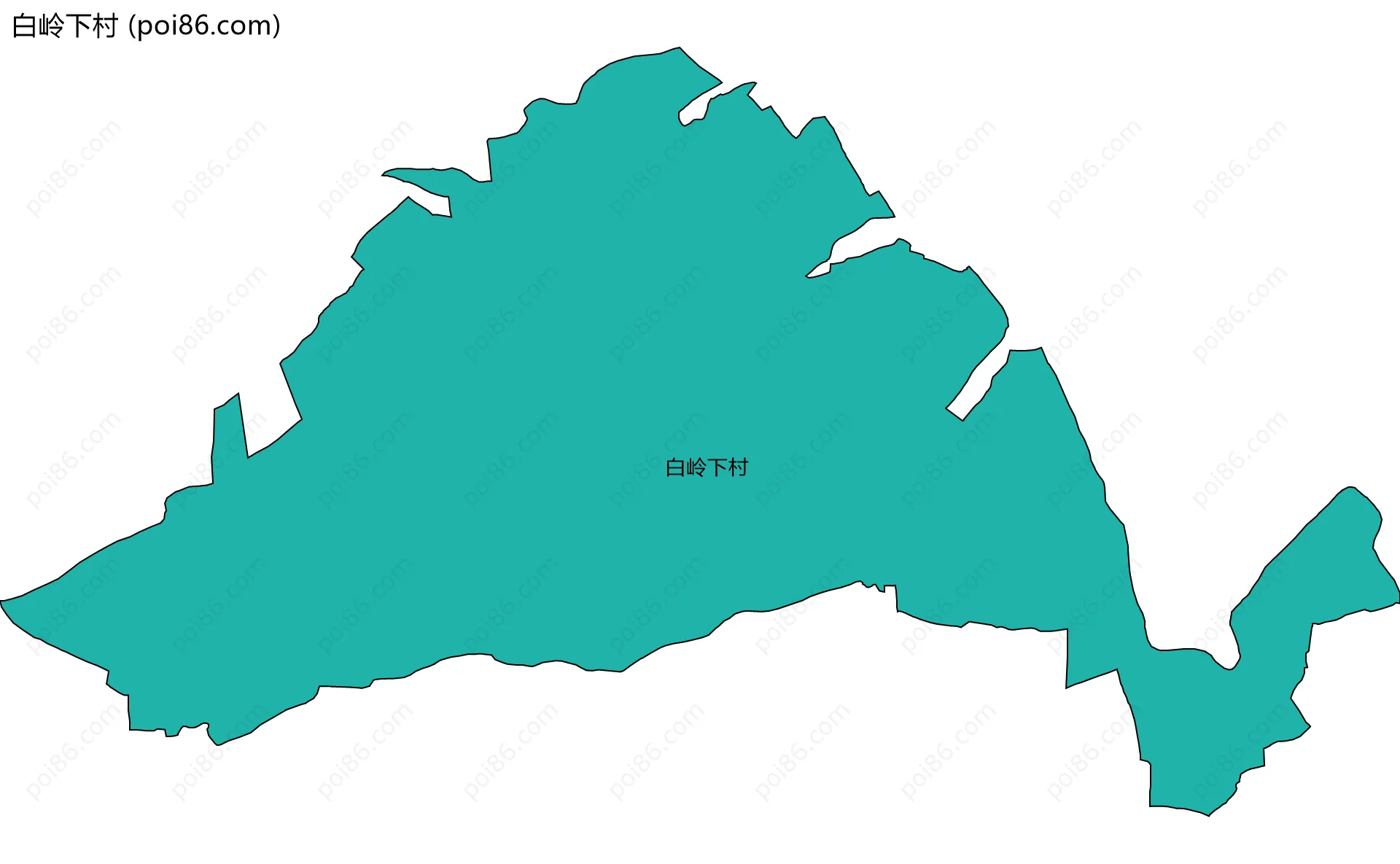 白岭下村边界地图