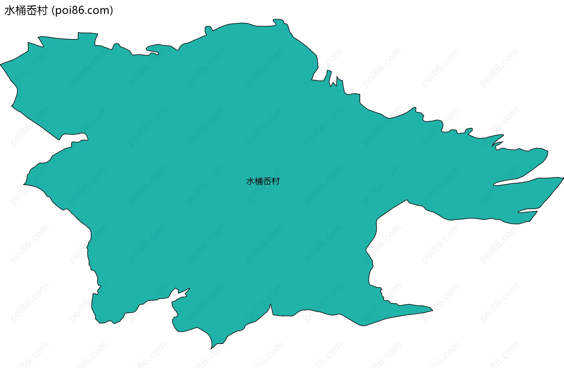 水桶岙村边界地图