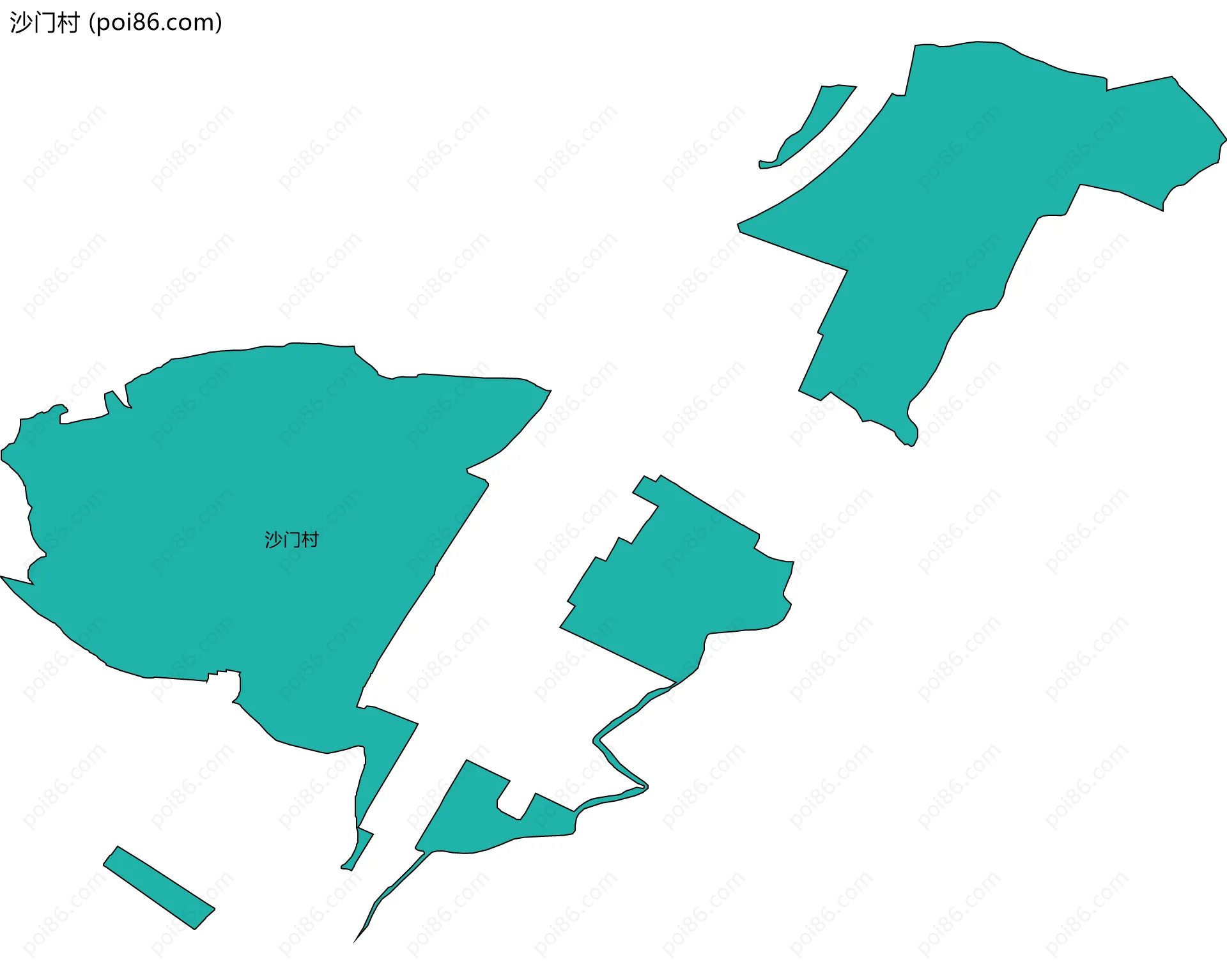 沙门村边界地图