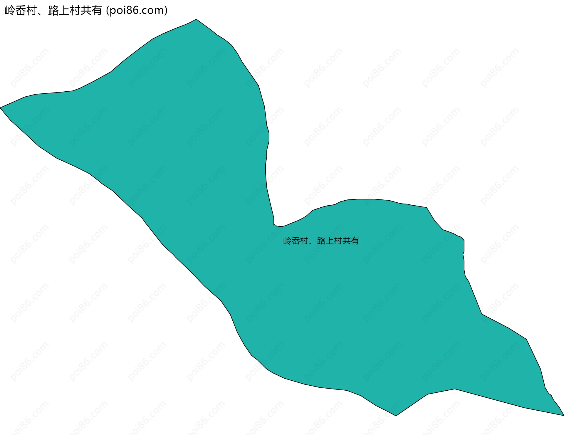 岭岙村、路上村共有边界地图