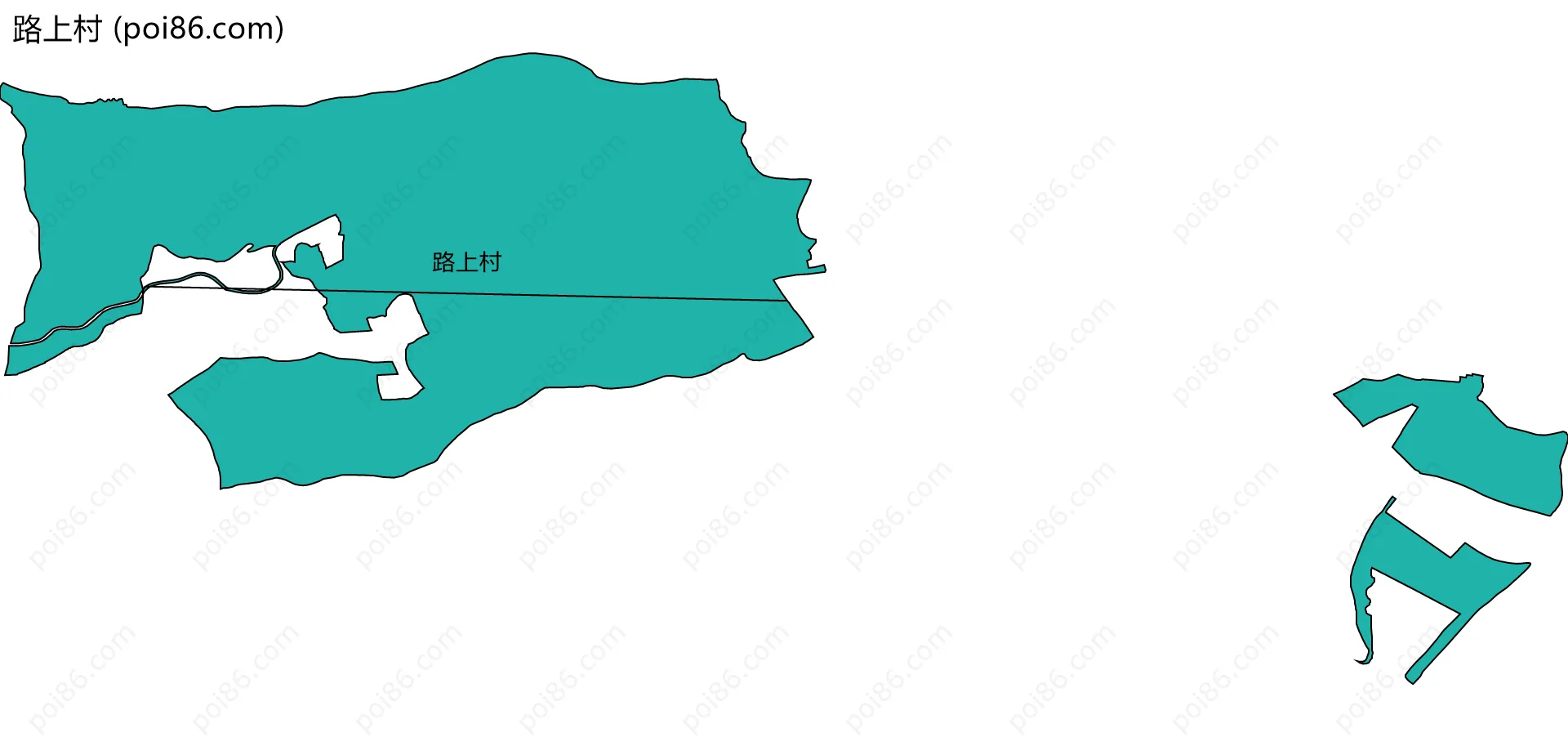 路上村边界地图